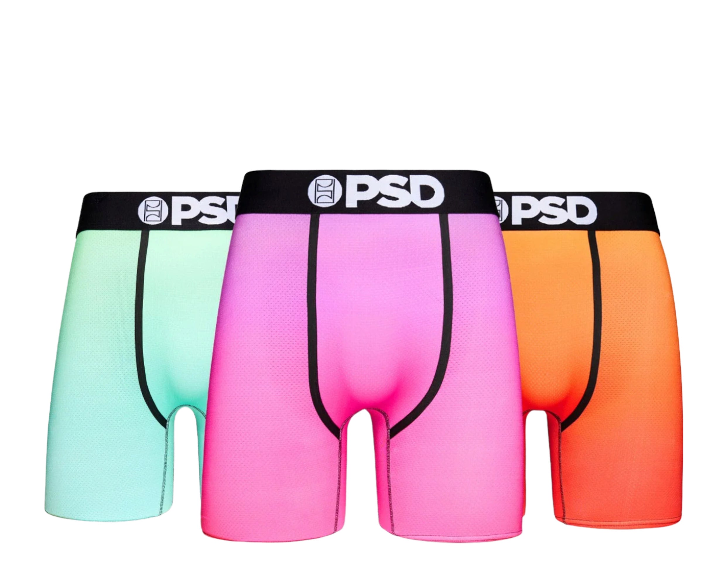 PSD Men's Cool Mesh Gradient Multi-Color Boxer Brief Underwear (3