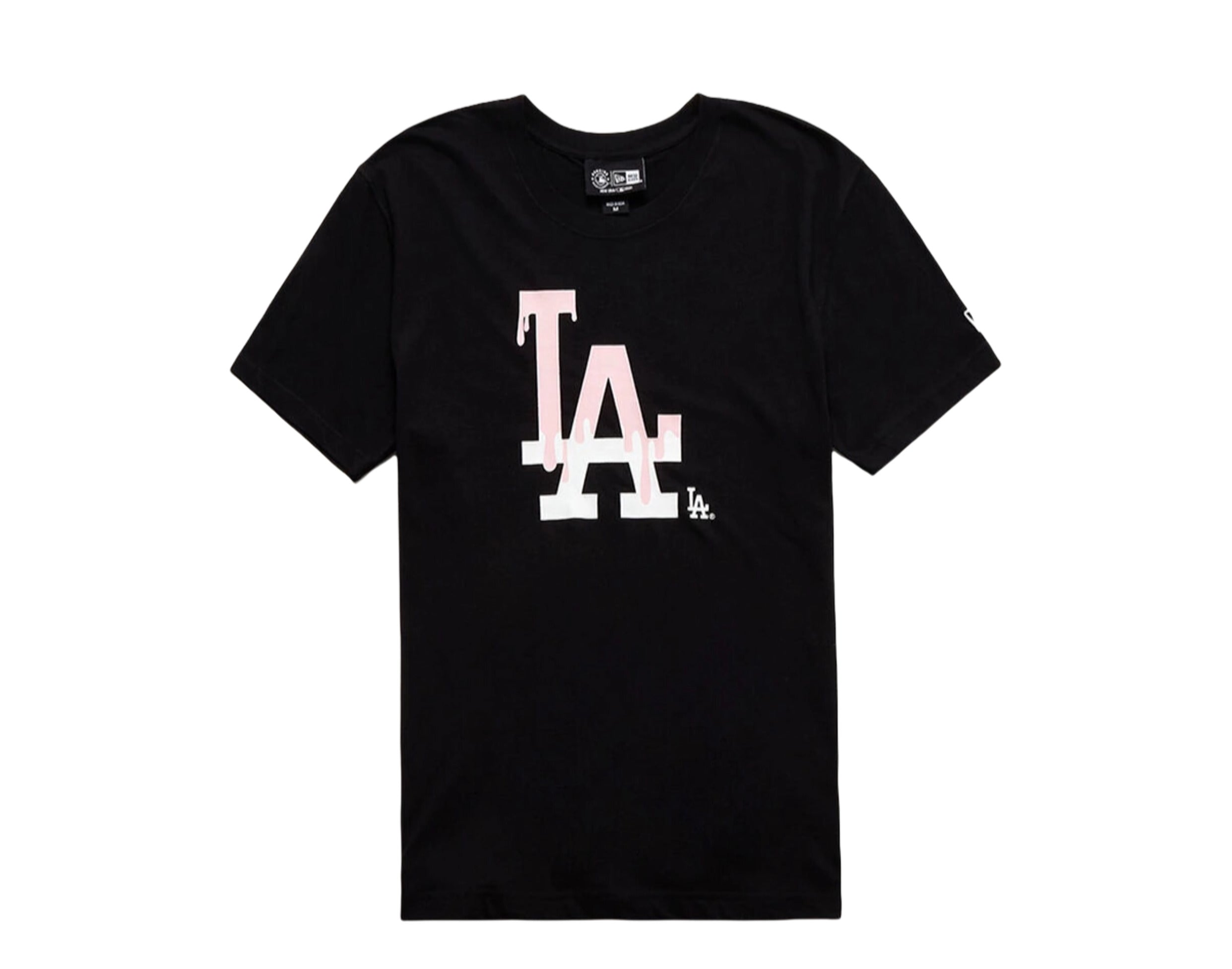 New Era MLB LA Dodgers chest logo t-shirt in pink
