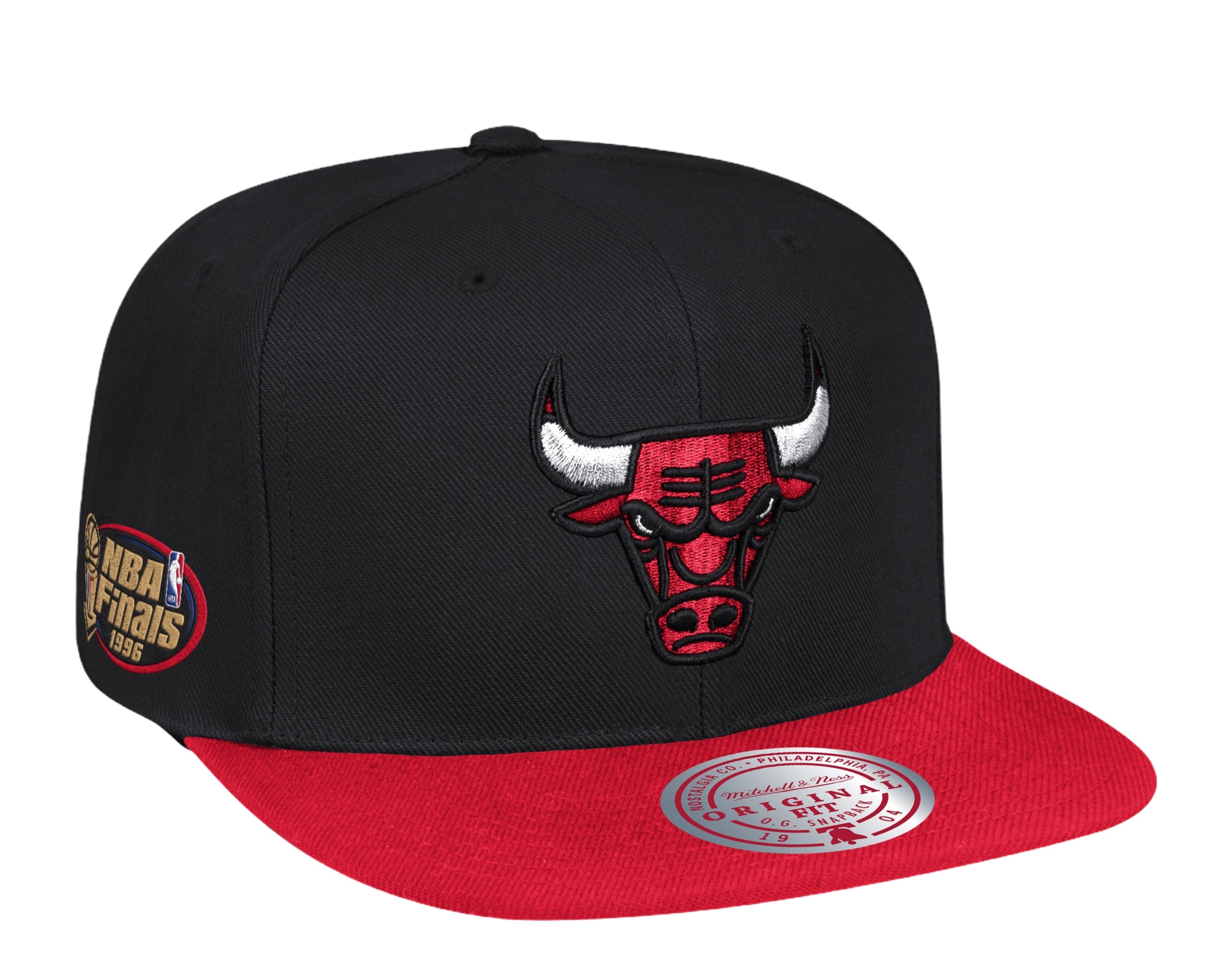 Bulls '1996 FINALS SNAPBACK' Red-Black Hat by Mitchell & Ness
