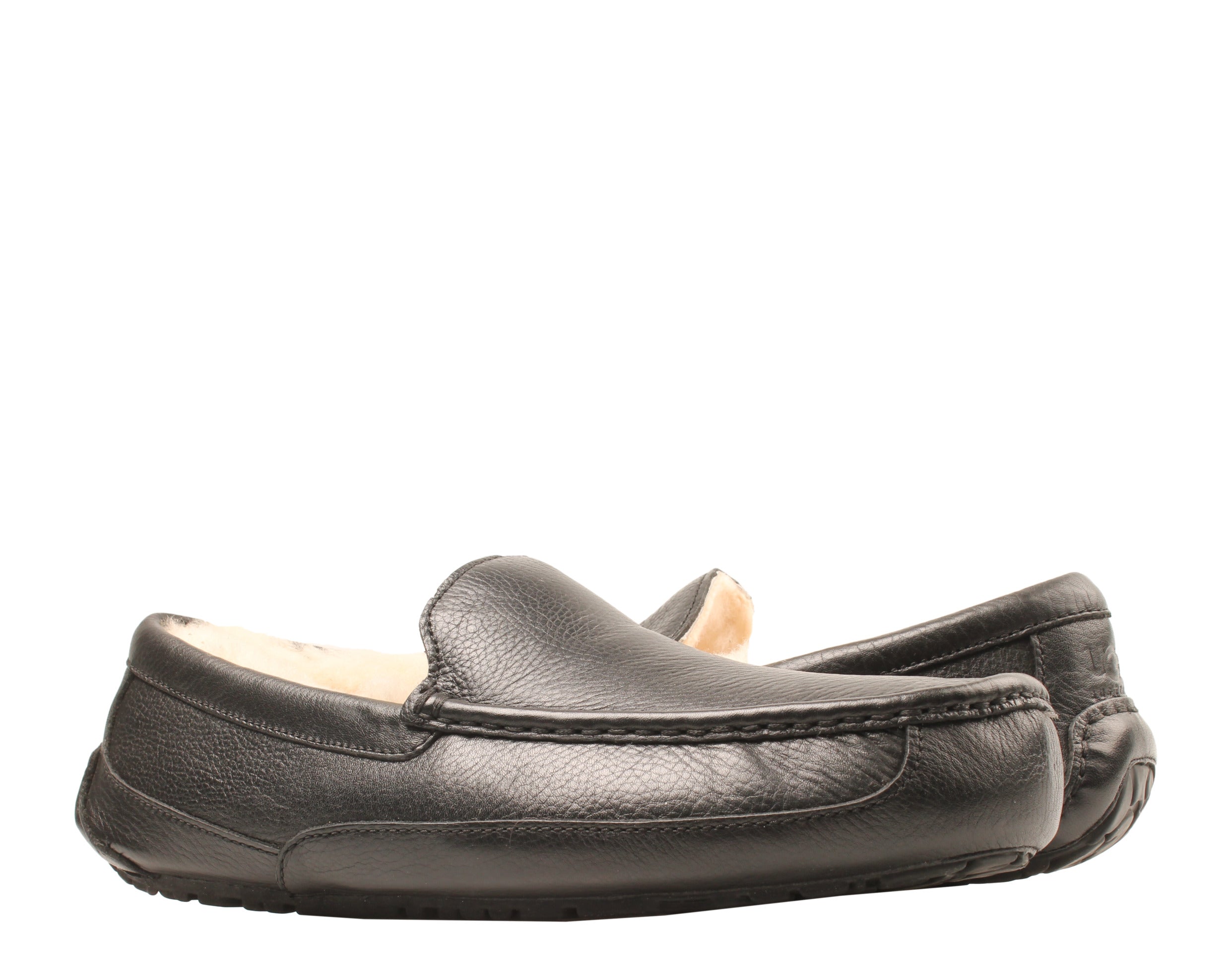 UGG Australia Ascot Leather Moccasin Men's Slippers – NYCMode