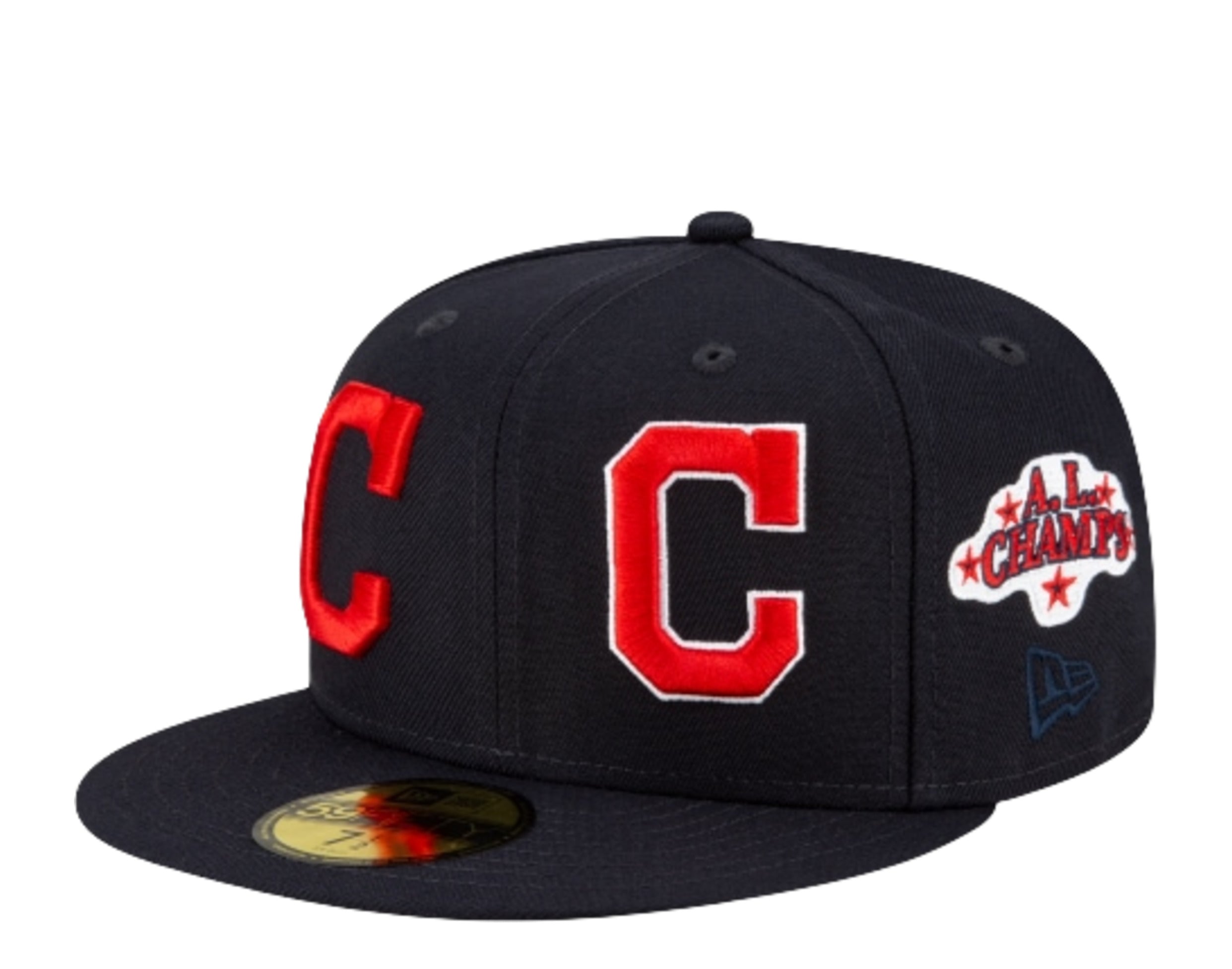 New Era Cleveland Indians Aux Pack Vol 2 Jacobs Field Patch Hat Club Exclusive 59FIFTY Fitted Hat Black/Red