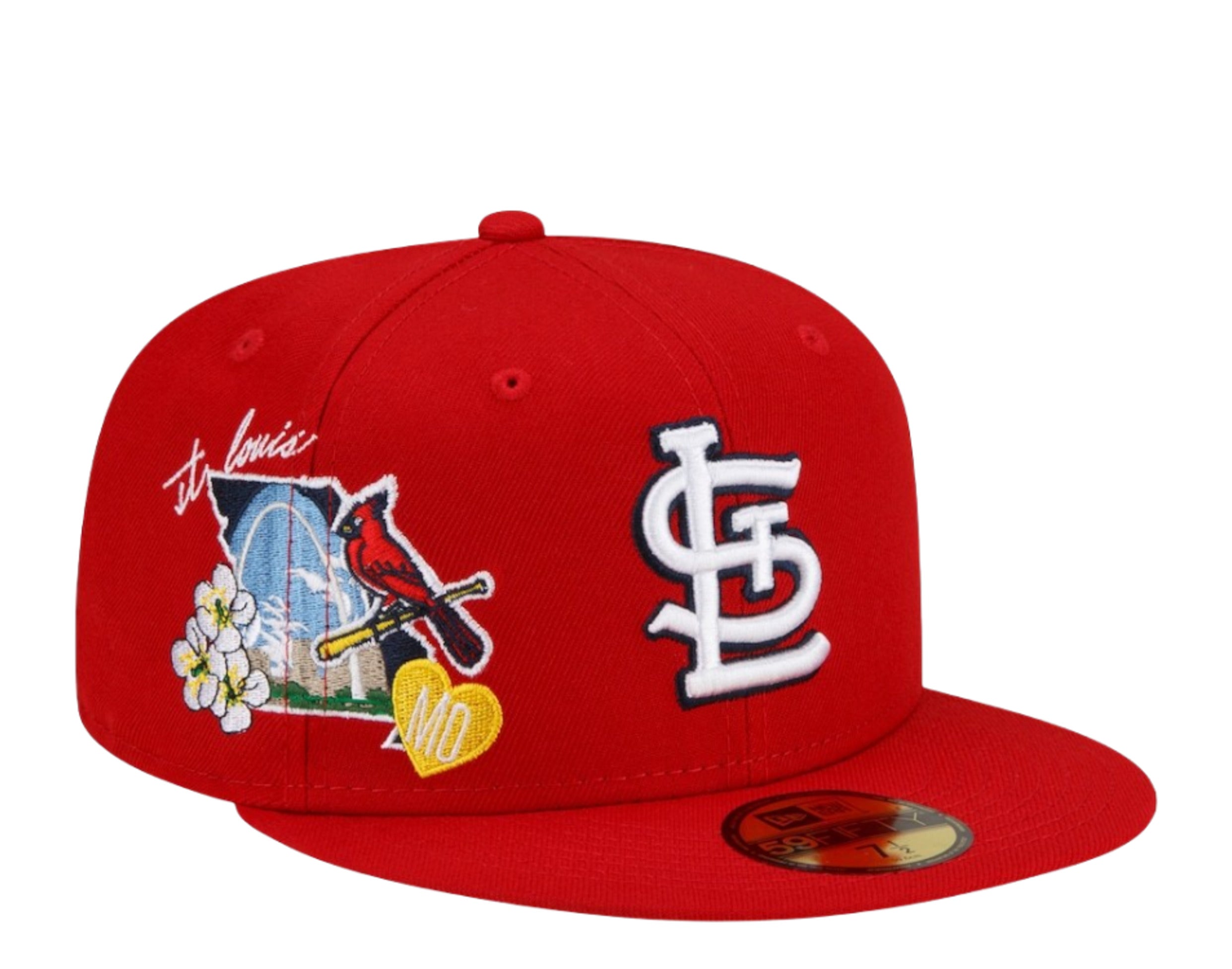 St. Louis Cardinals New Era City Cluster 59FIFTY Fitted Hat - Red