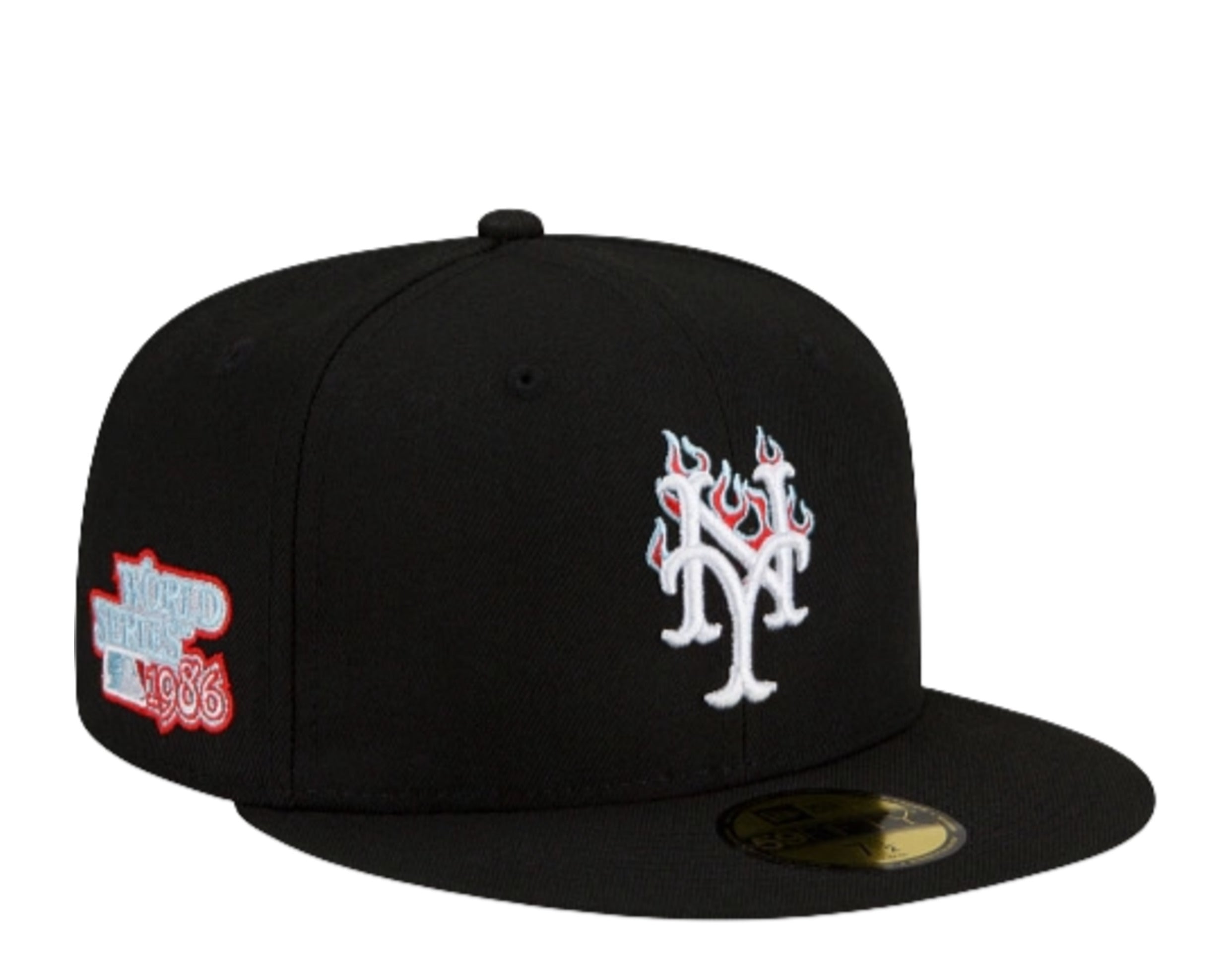 New Era 59Fifty MLB New York Mets Team Fire Fitted Hat w/ Blue