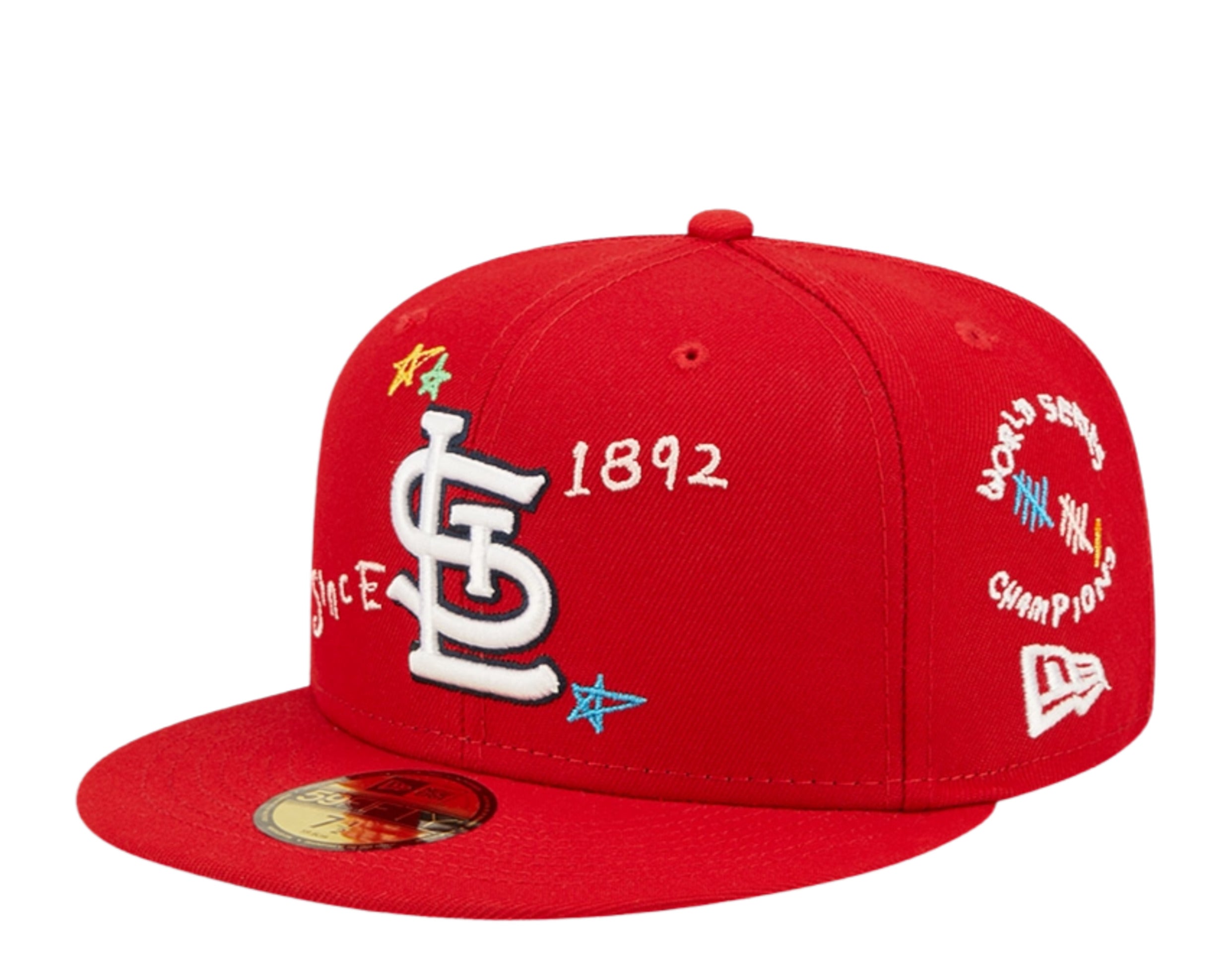 St Louis Cardinals Bird On Bat Green and White Custom 59FIFTY Fitted Hat -  ShopperBoard