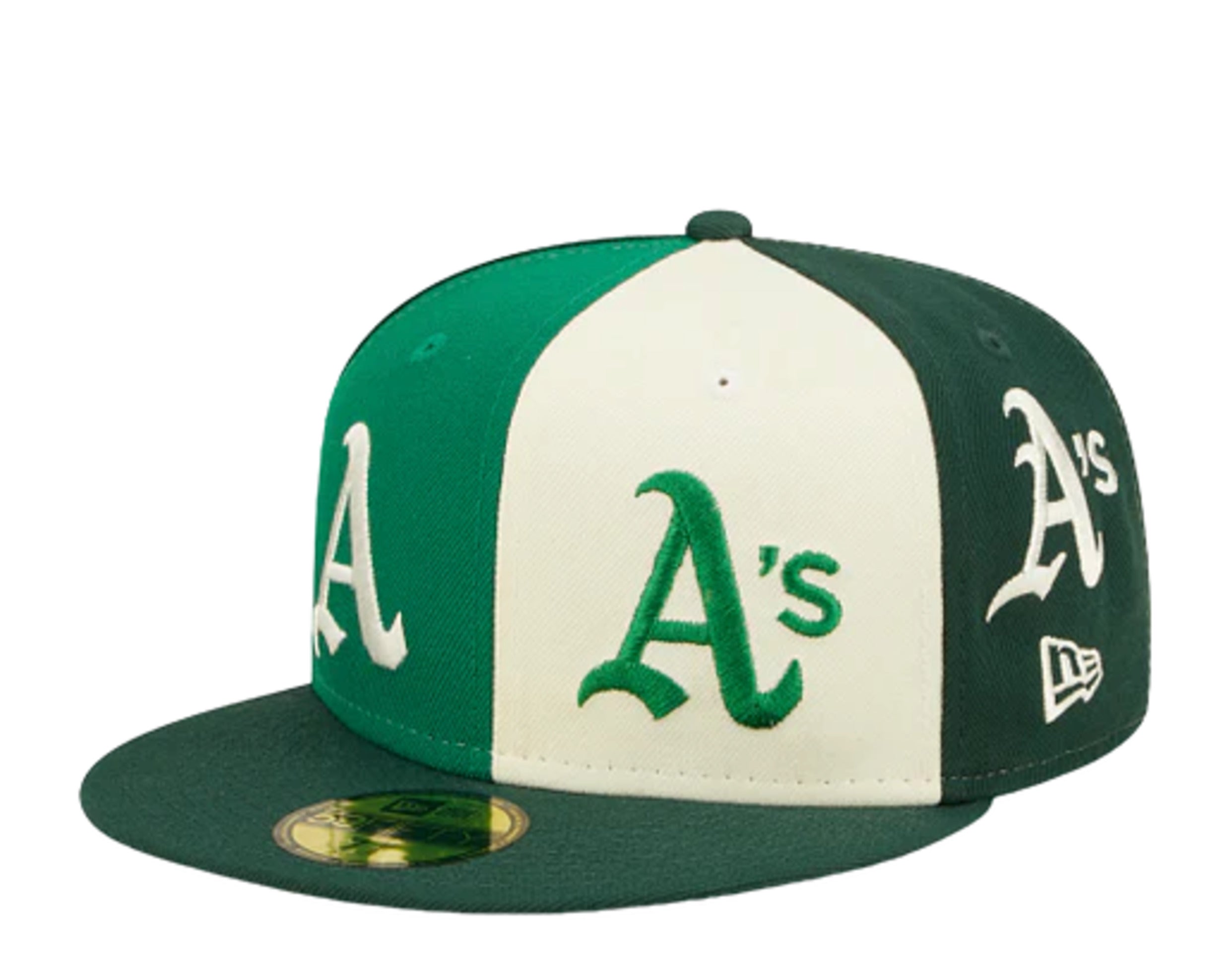 Oakland Athletics New Era Cap 59FIFTY Authentic Collection Road on Field Hat, 7 1/2 / Green