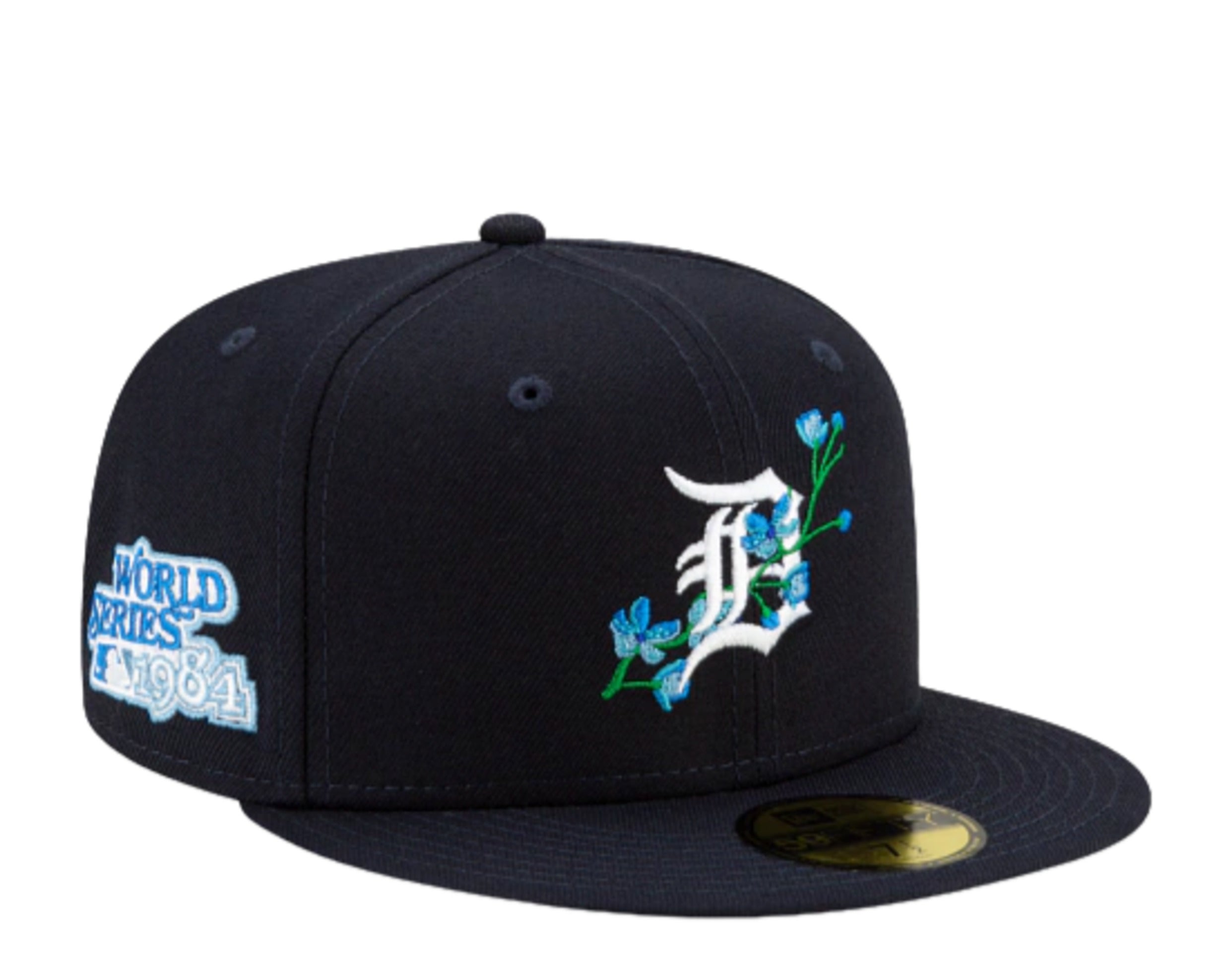 Detroit Tigers LOGO BLOOM SIDE-PATCH Navy-Sky Fitted Hat