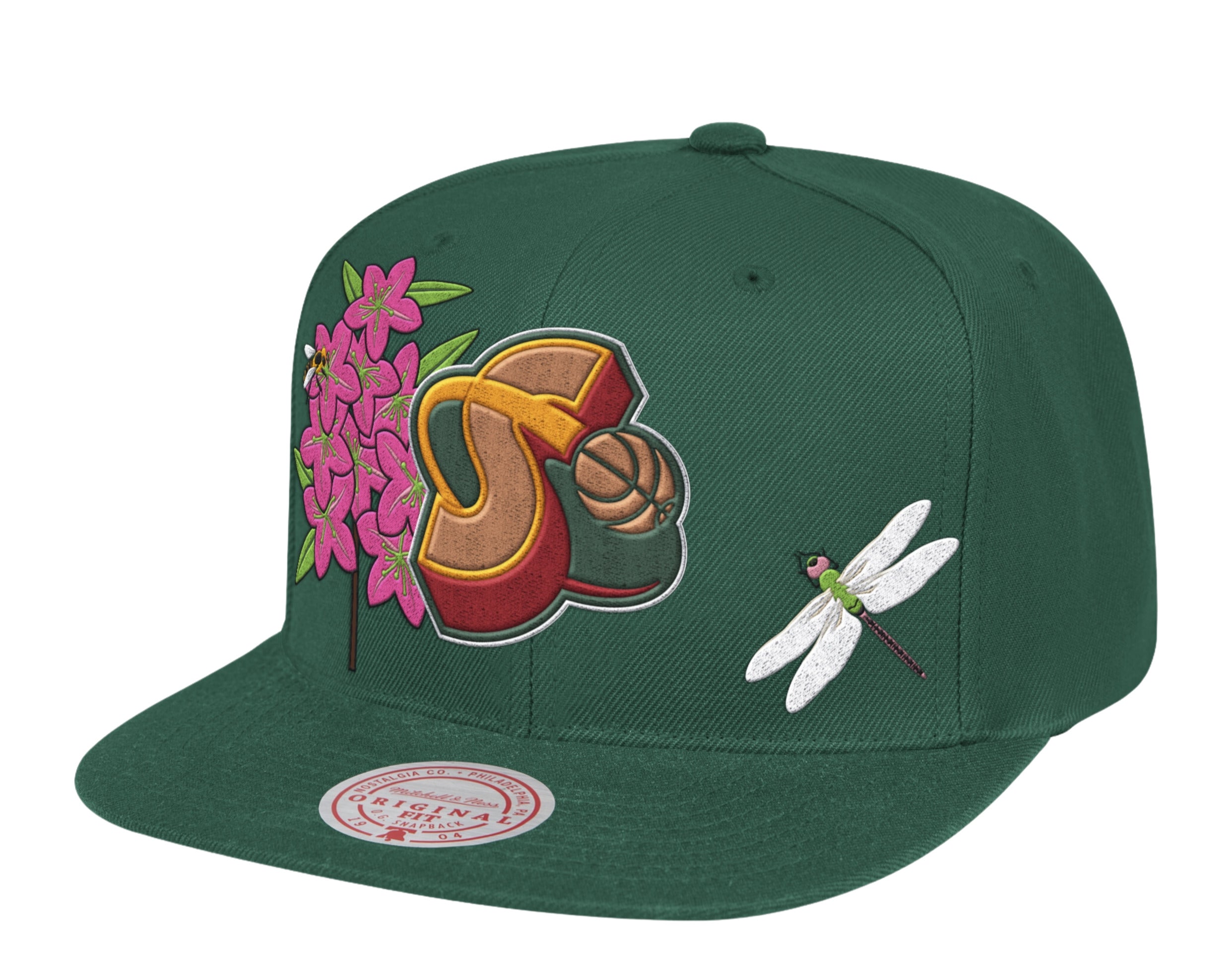 Mitchell & Ness Sonics Green & Yellow Snapback Hat