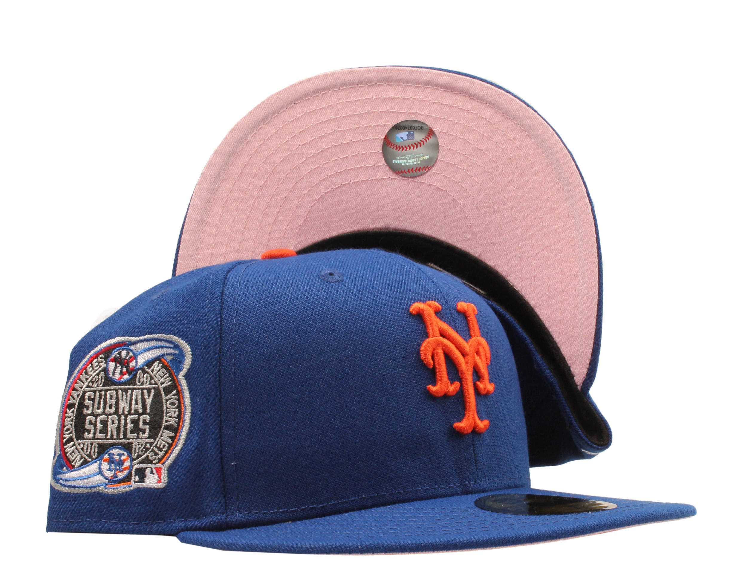 New Era x NYCMode 59Fifty MLB New York Mets 2000 Subway Series Fitted W/  Pink Undervisor