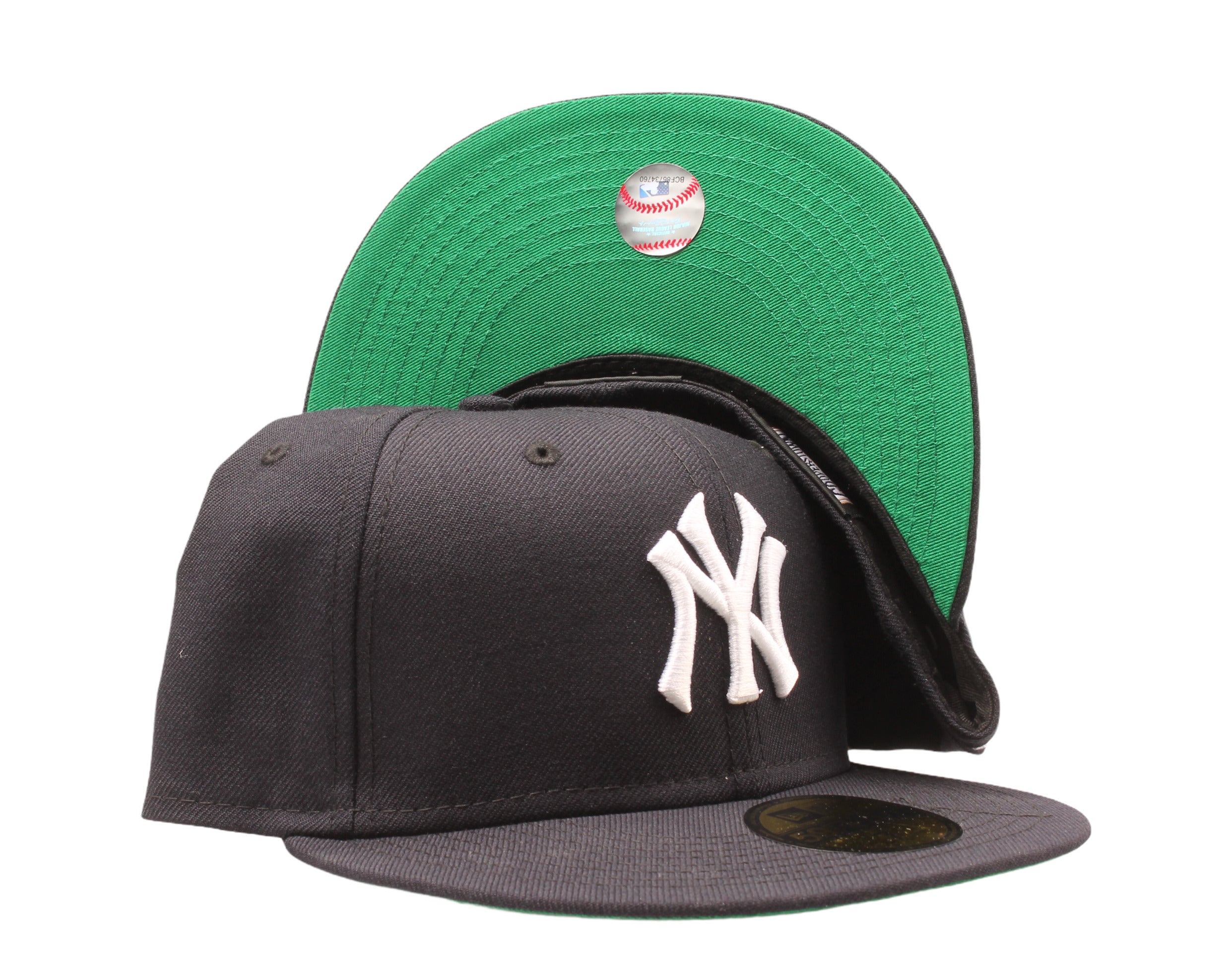 New Era x NYCMode 59Fifty MLB New York Yankees Wool Fitted Hat W/ Green  Undervisor