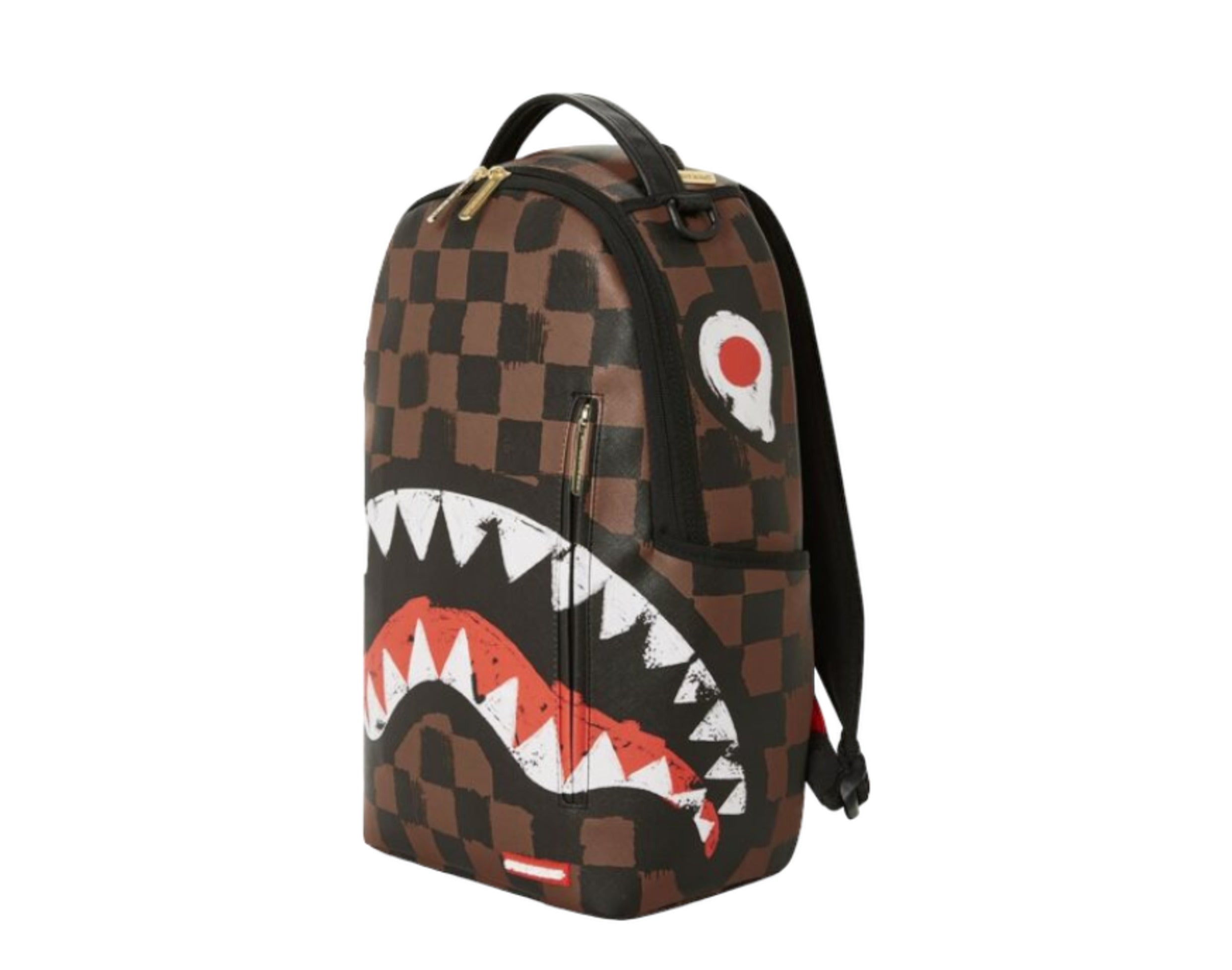 Sharks In Paris Gold Zipper Brown Backpacks Laptop Bag/Backpack
