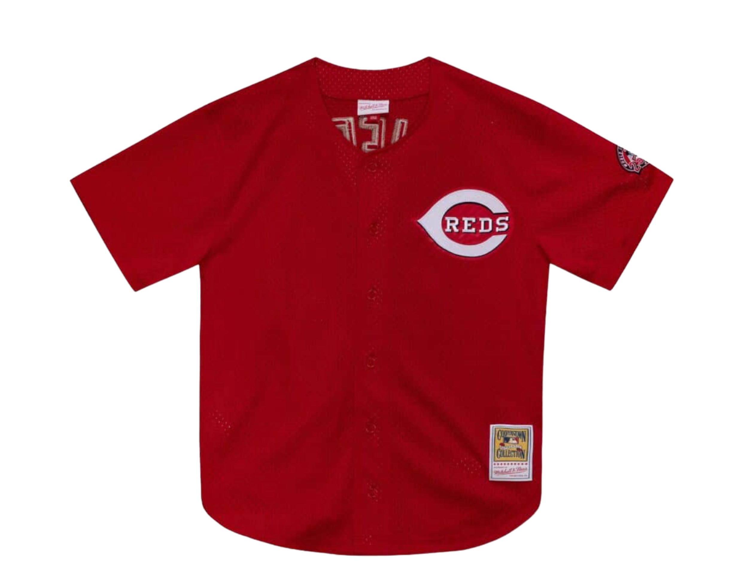 Mitchell & Ness, Shirts & Tops, Mitchell Ness Cincinnati Reds Baseball Jersey  Kids Size Large Slightly Used