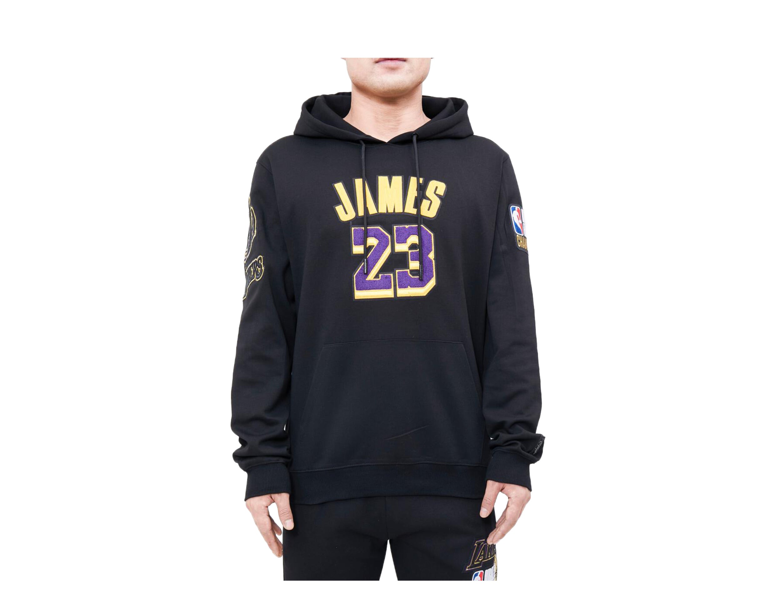 Men's Los Angeles Lakers LeBron James Pro Standard Black Team Player Shorts