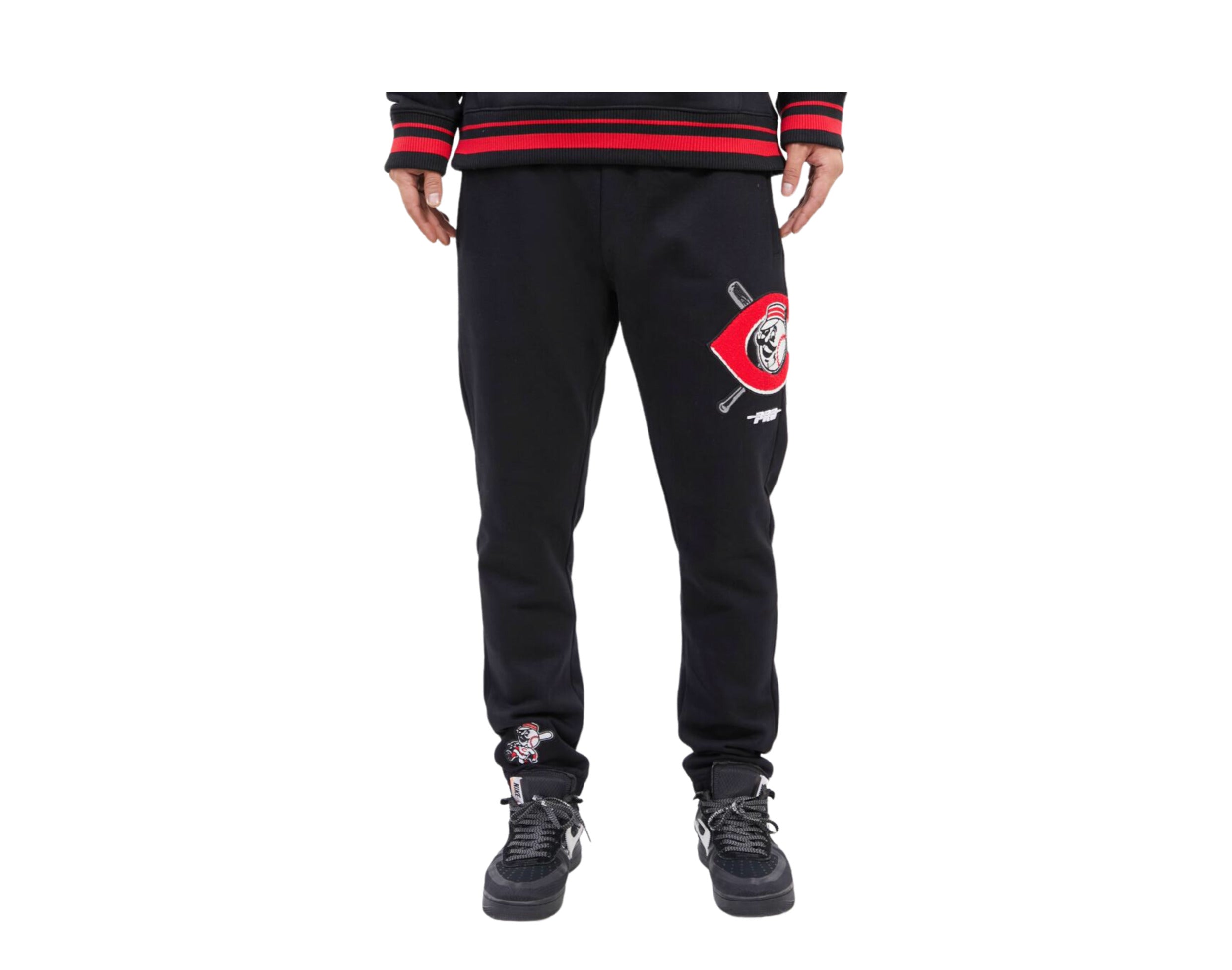 Pro Standard Mens MLB Cincinnati Reds Mash Up Logo Sweatpants LCR433398-BLK  Black