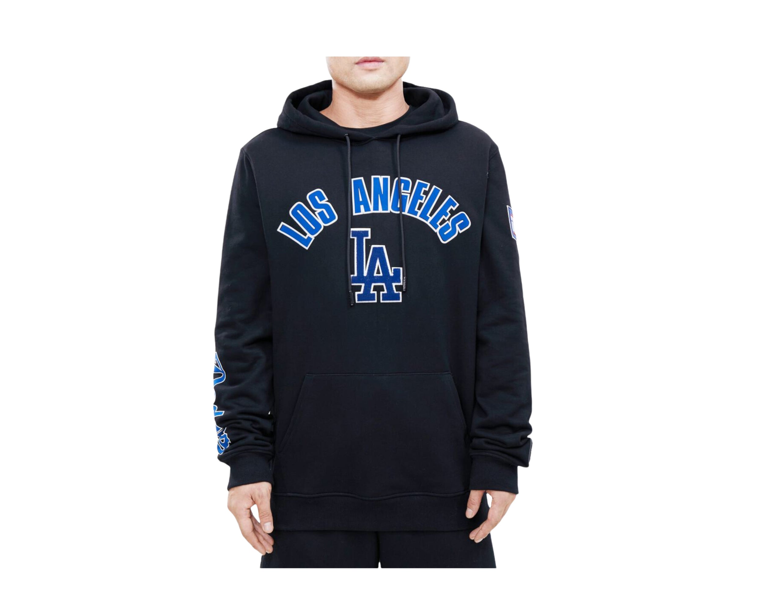 Men's Pro Standard Black Los Angeles Dodgers Team Logo Pullover Hoodie Size: Medium