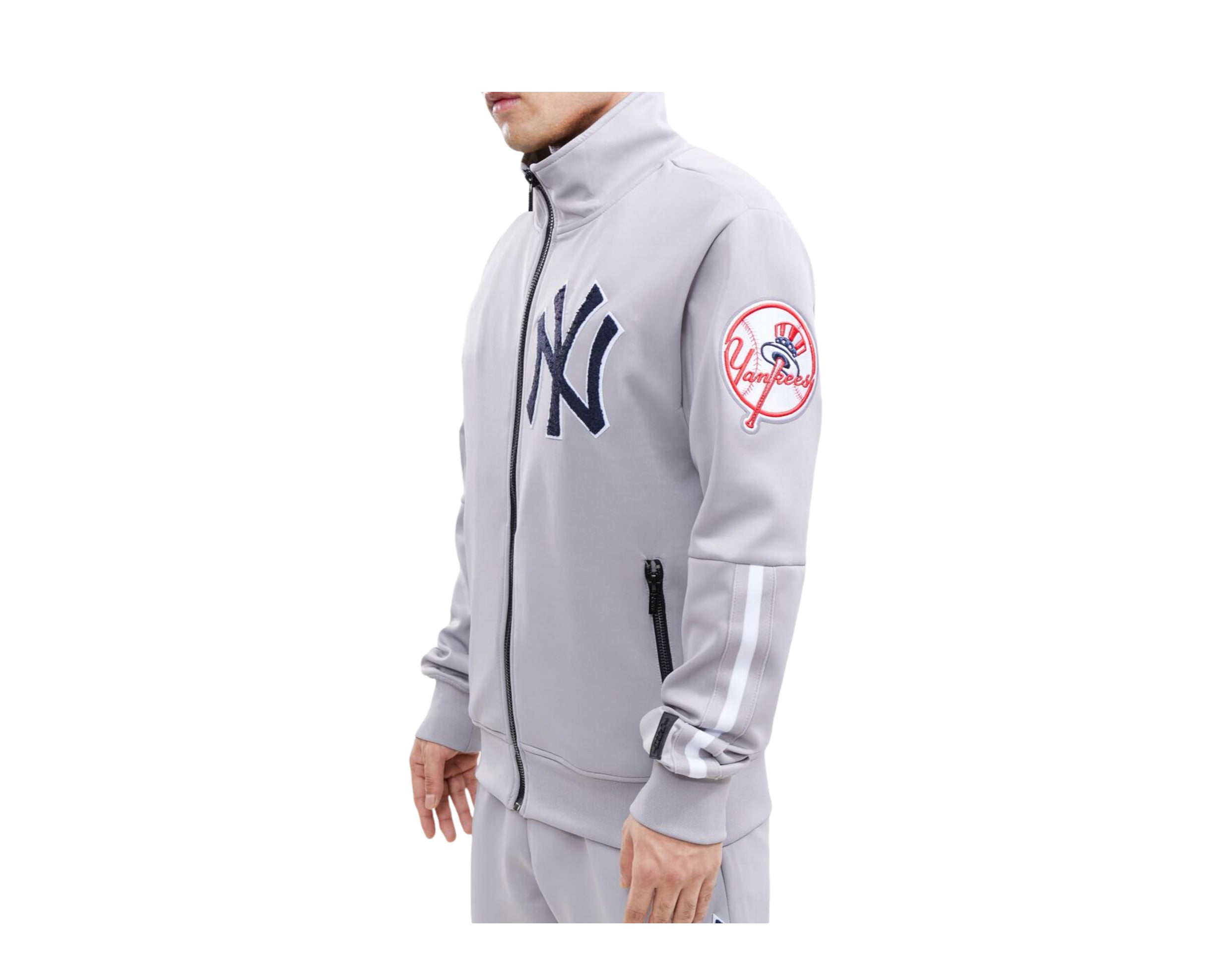 NIKE MLB New York Yankees Men's Size 2XL Full Zip Grey/Blue Hood