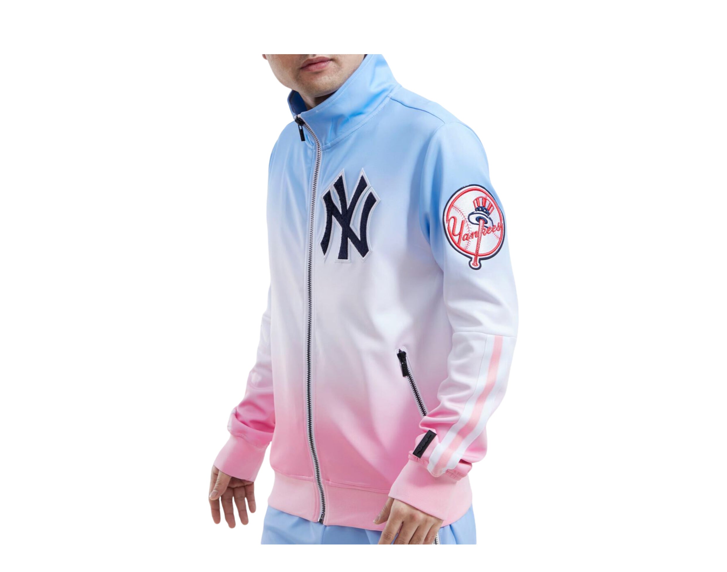 Pro Standard Mens MLB New York Yankees Logo Pro Team Ss Ombre Crew Neck T- Shirt LNY132890-BWP Ombre