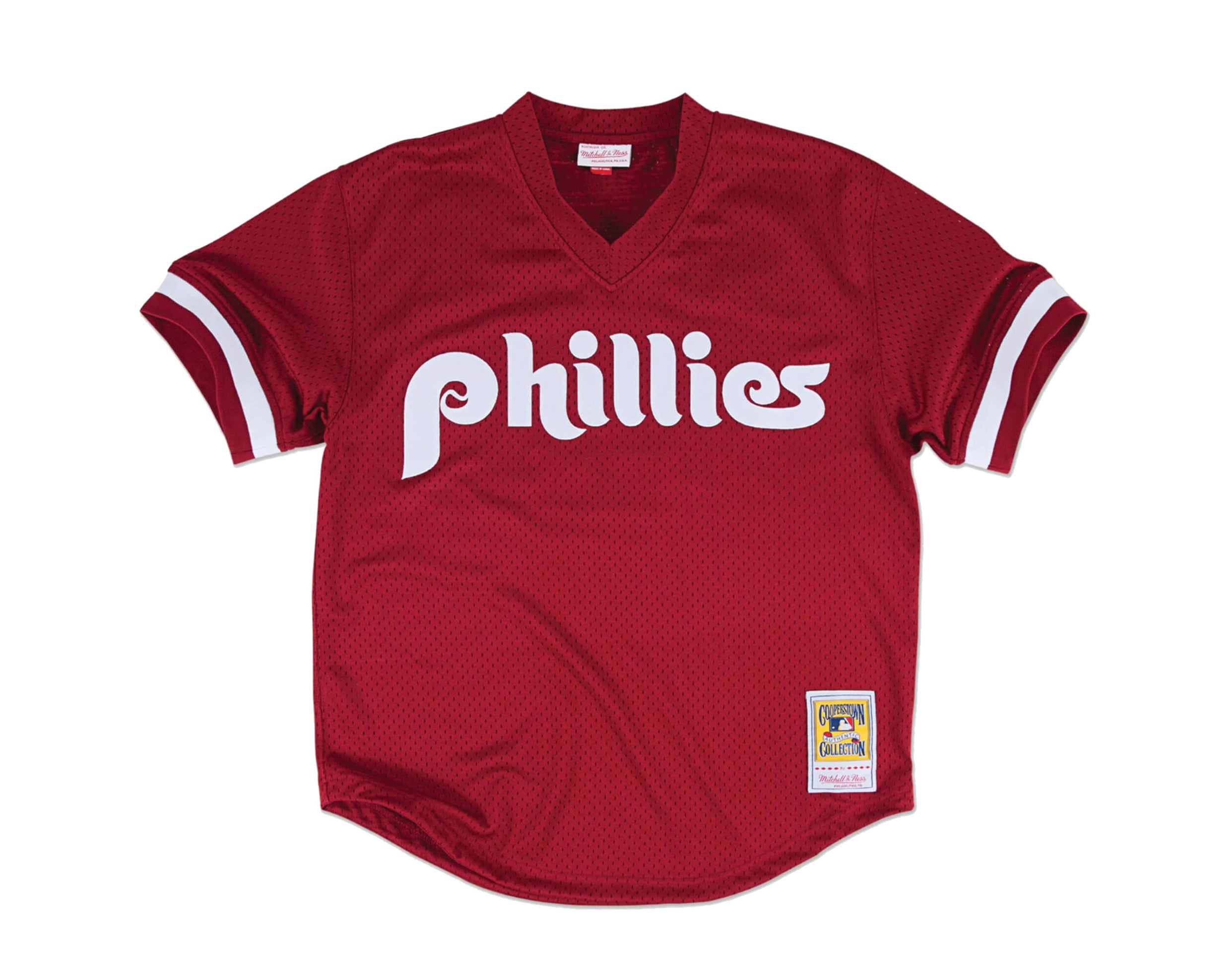 Shop Mitchell & Ness Philadelphia Phillies Lenny Dykstra 1991 Authentic  Jersey ABPJ3045-PPH91LDYCARD red