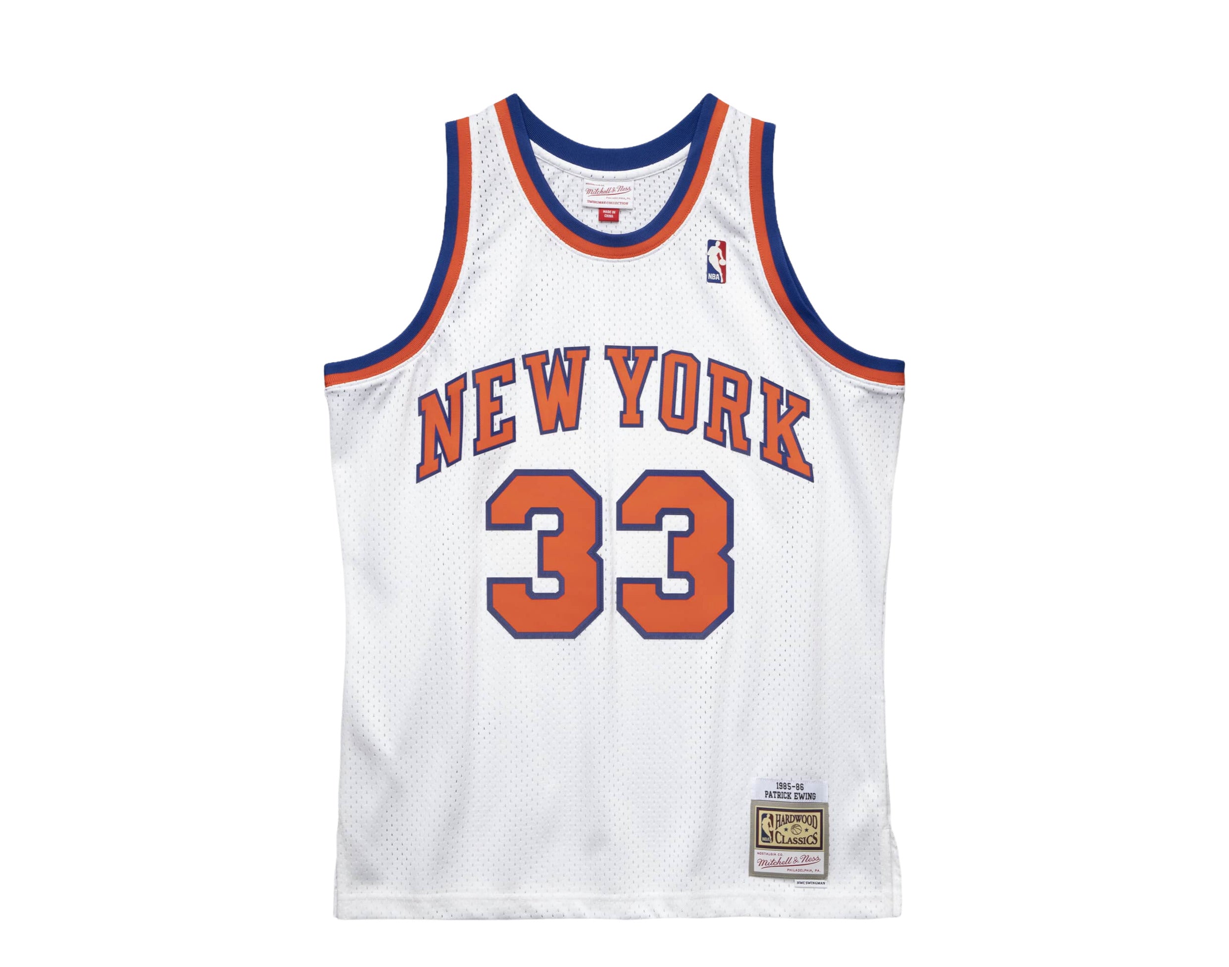 MITCHELL & NESS New York Knicks Blue Mesh V-Neck Jersey Men's