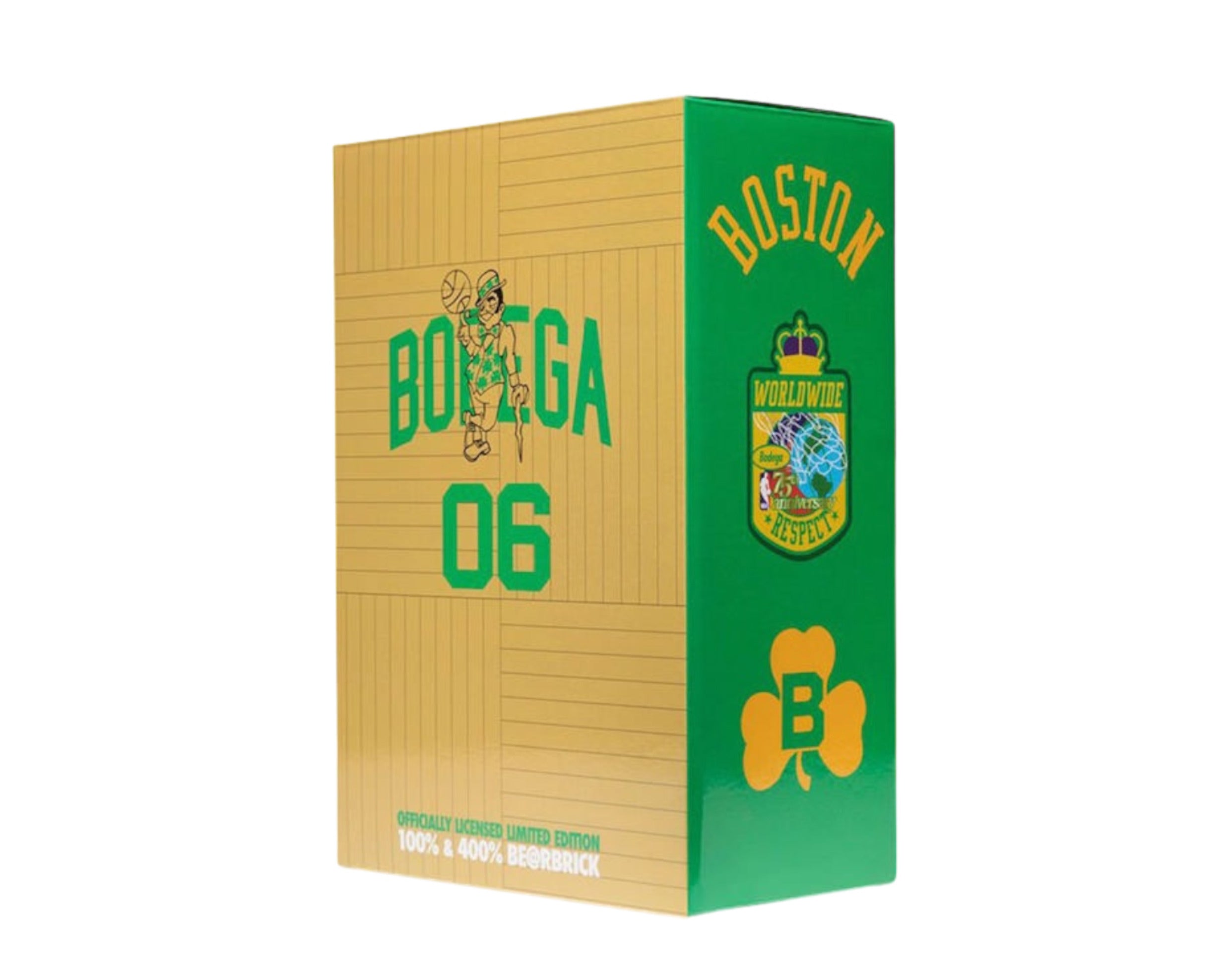 Medicom Toy Be@Rbrick x Bodega x NBA Worldwide Respect Boston Celtics 100% & 400%