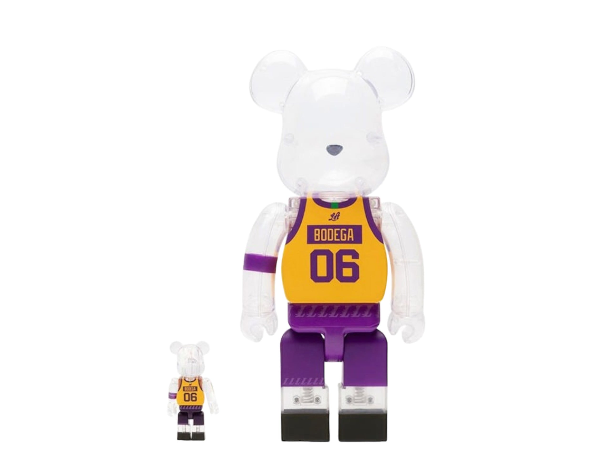 Medicom Toy Be@Rbrick x Bodega x NBA Worldwide Respect Los Angeles Lakers 100% & 400%