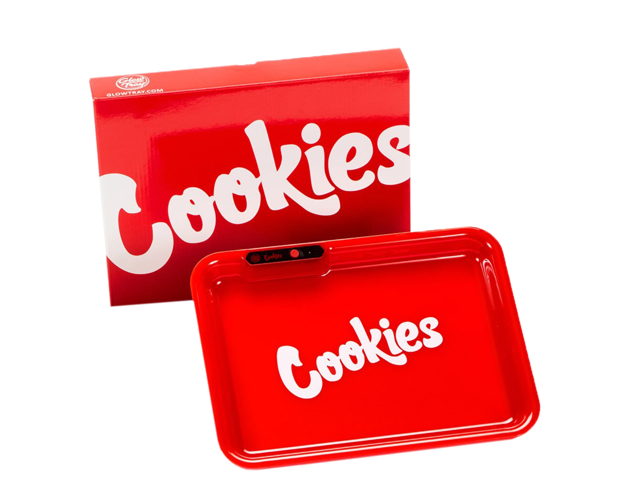 Cookies V4 Glowtray Red Glow LED Rolling Tray