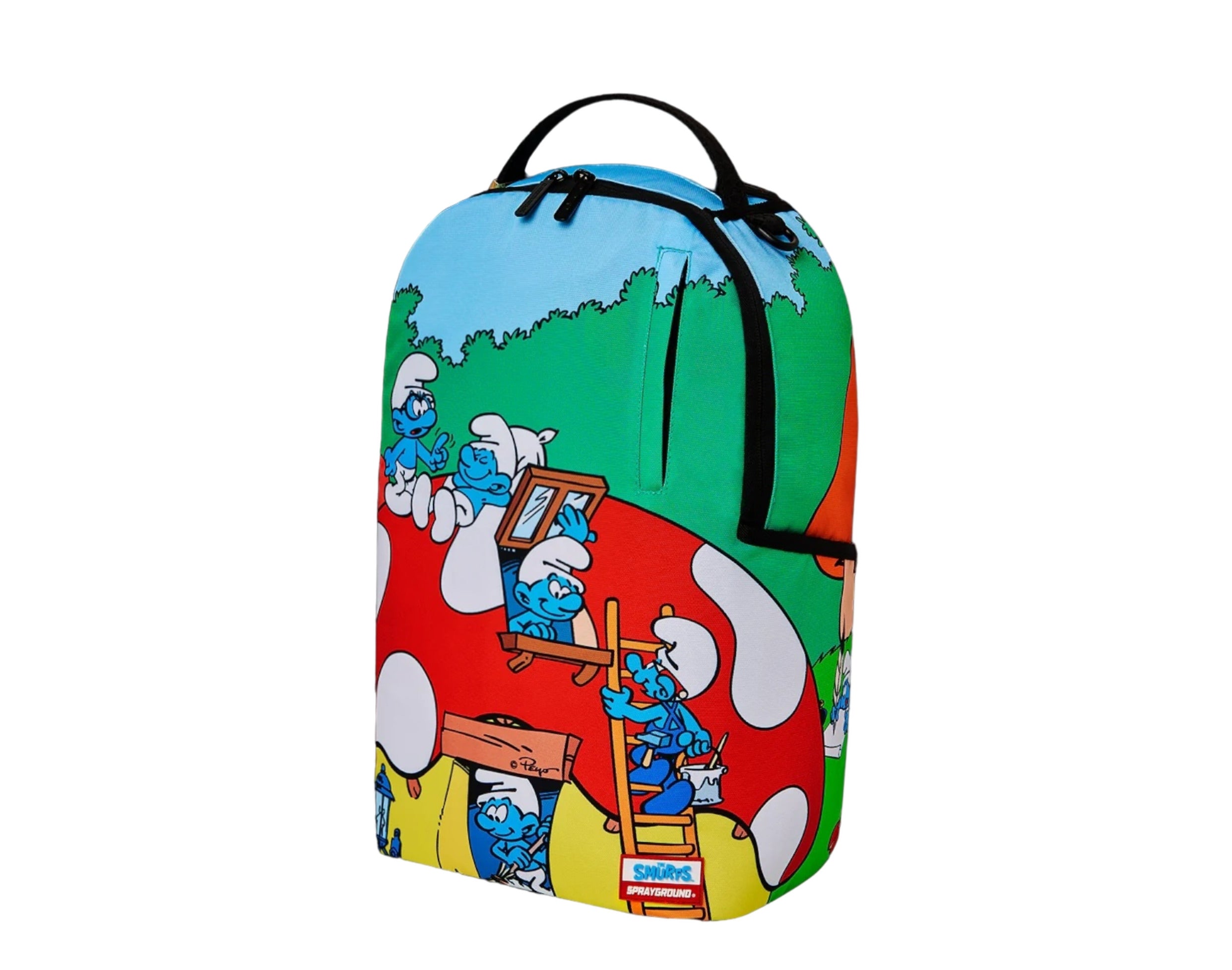 Sprayground X Smurfs Mushroom Village Backpack (DLXSR) – NYCMode