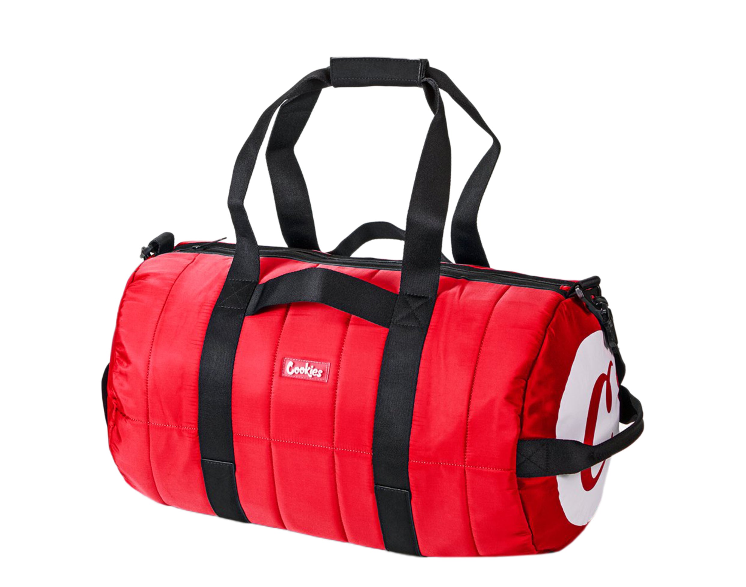 Cookies Apex Sofy Nylon Rubber Patch Logo Red Duffel Bag