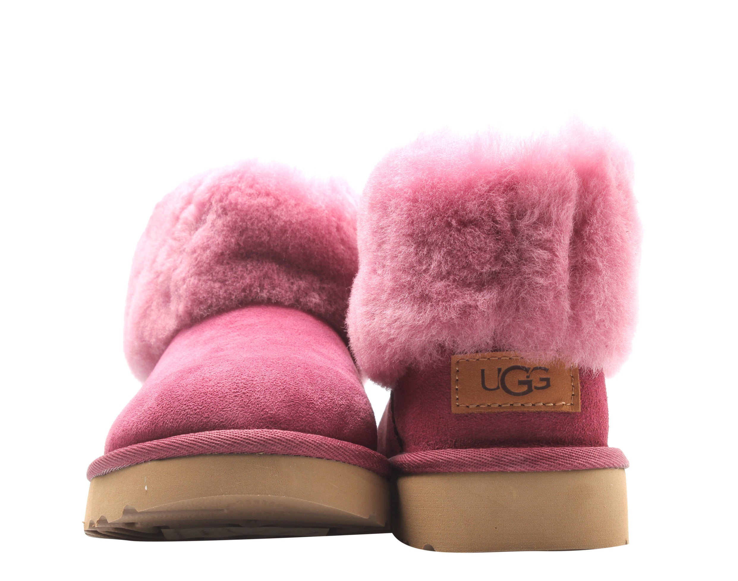 Ugg mini top fluff boots pink