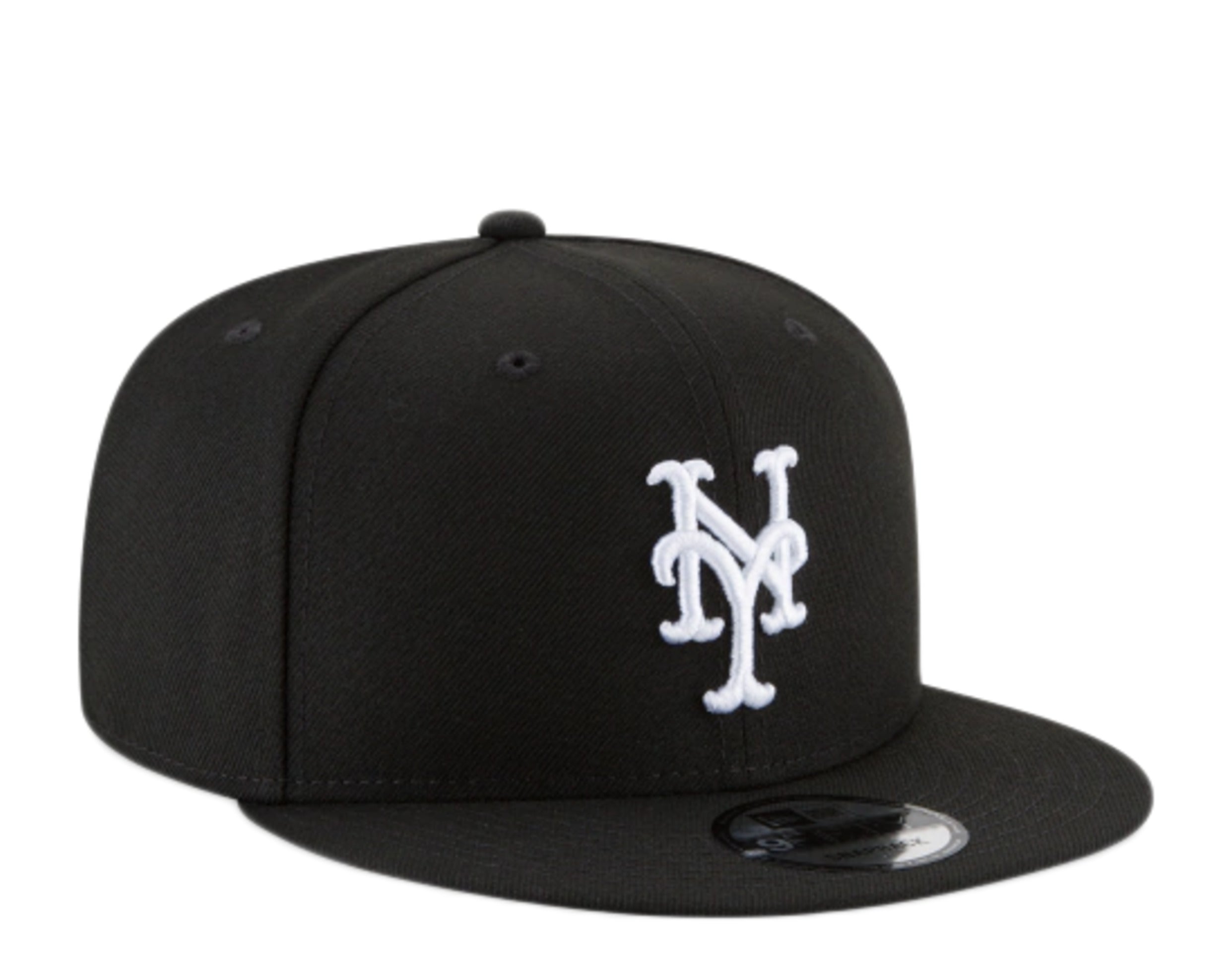 New Era 9Fifty MLB New York Mets Black And White Basic Snapback Hat