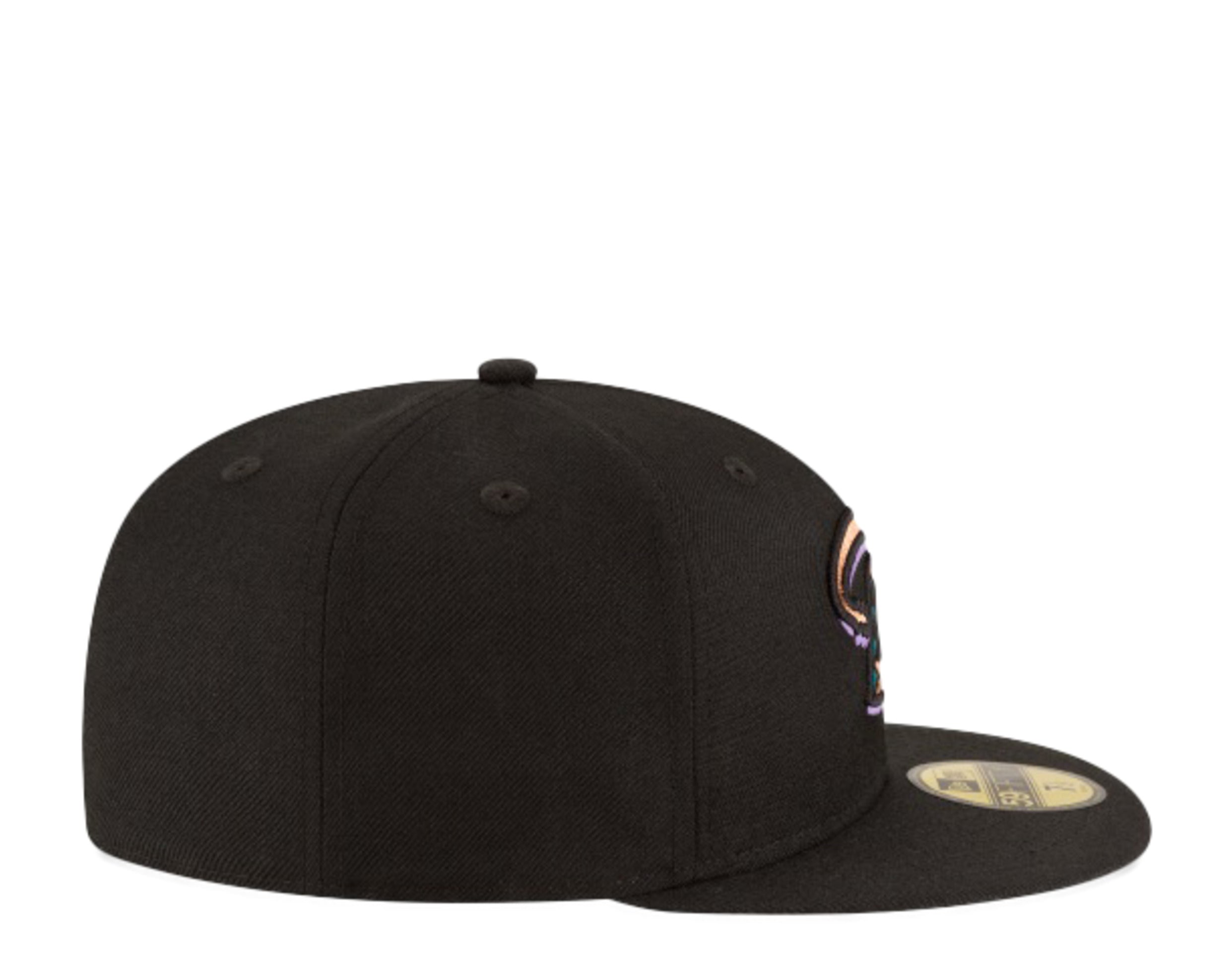 Arizona Diamondbacks New Era All Black With 2001 World Series Patches In  The Front 59FIFTY Fitted.