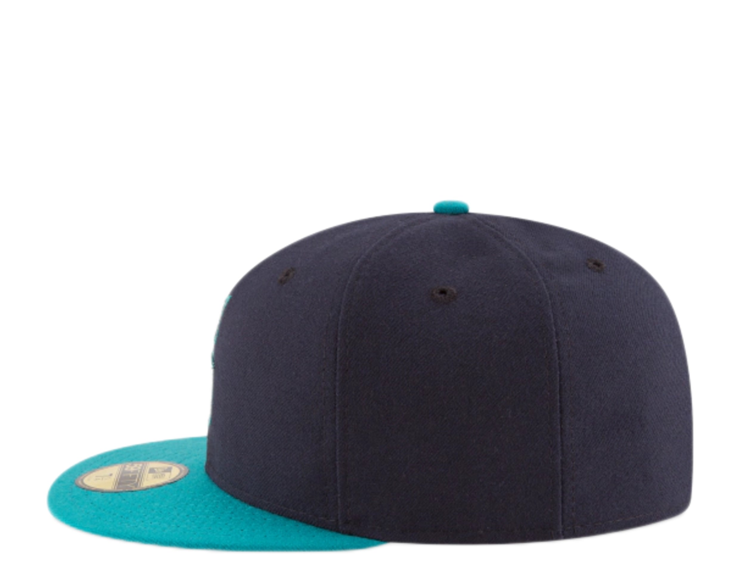 New Era Seattle Mariners ALT 59Fifty Fitted Hat (Dark Navy/Teal) MLB Cap