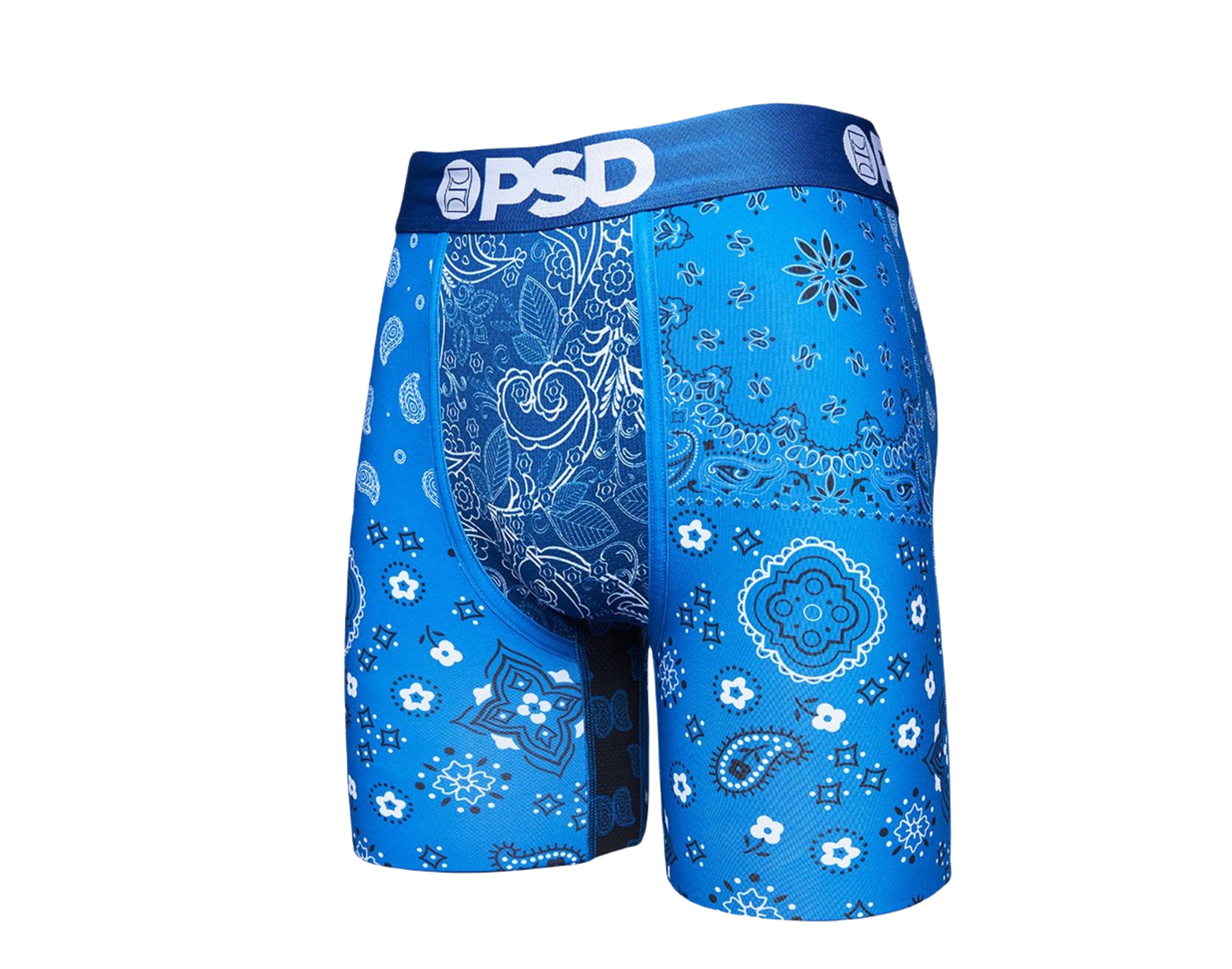 PSD Hyper Blue Bandana Boxer Briefs Men's Underwear