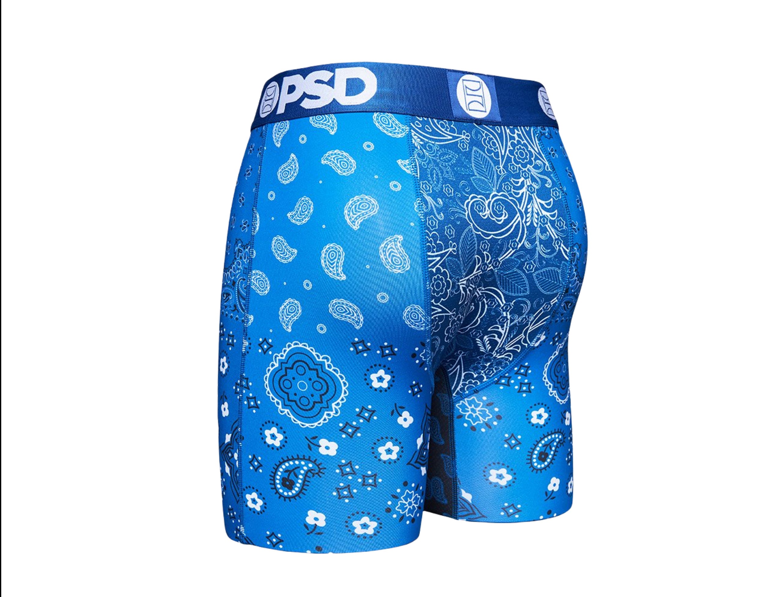 PSD Hyper Blue Bandana Boxer Briefs Men's Underwear