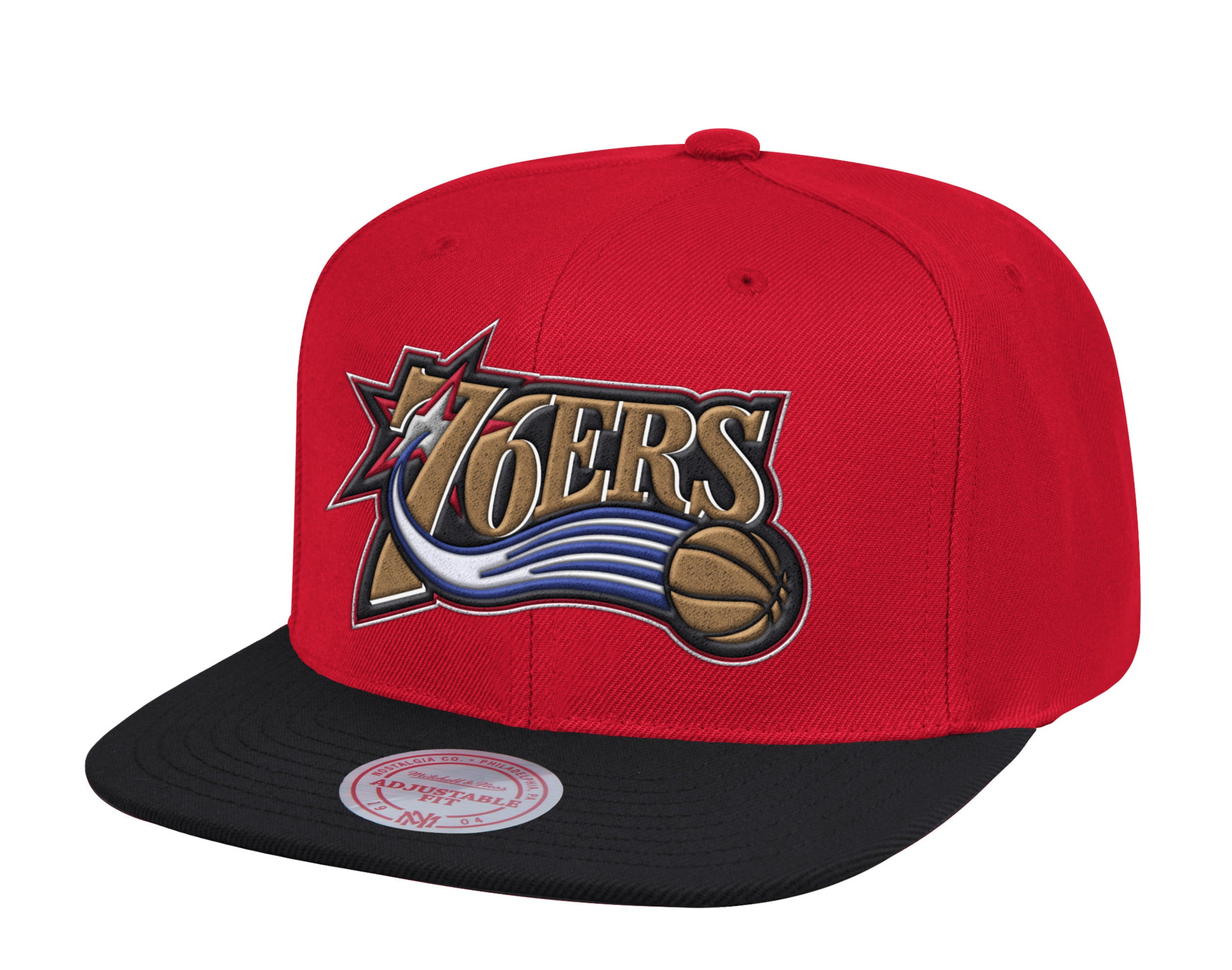 Mitchell & Ness 2 Tone Classic HWC Philadelphia 76ers Snapback Hat