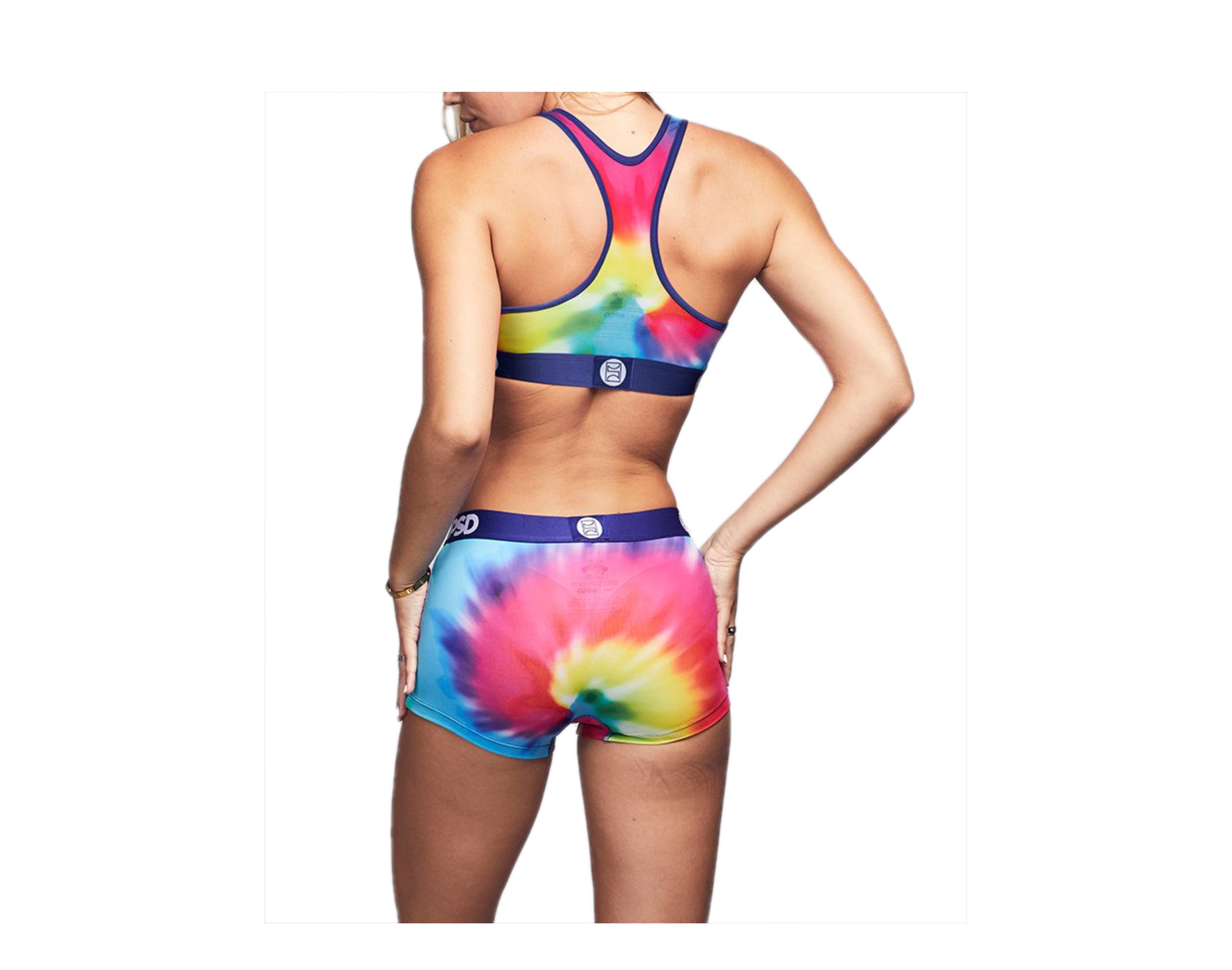 PSD Tie Dye Tune Squad Logo Women's Sports Bra