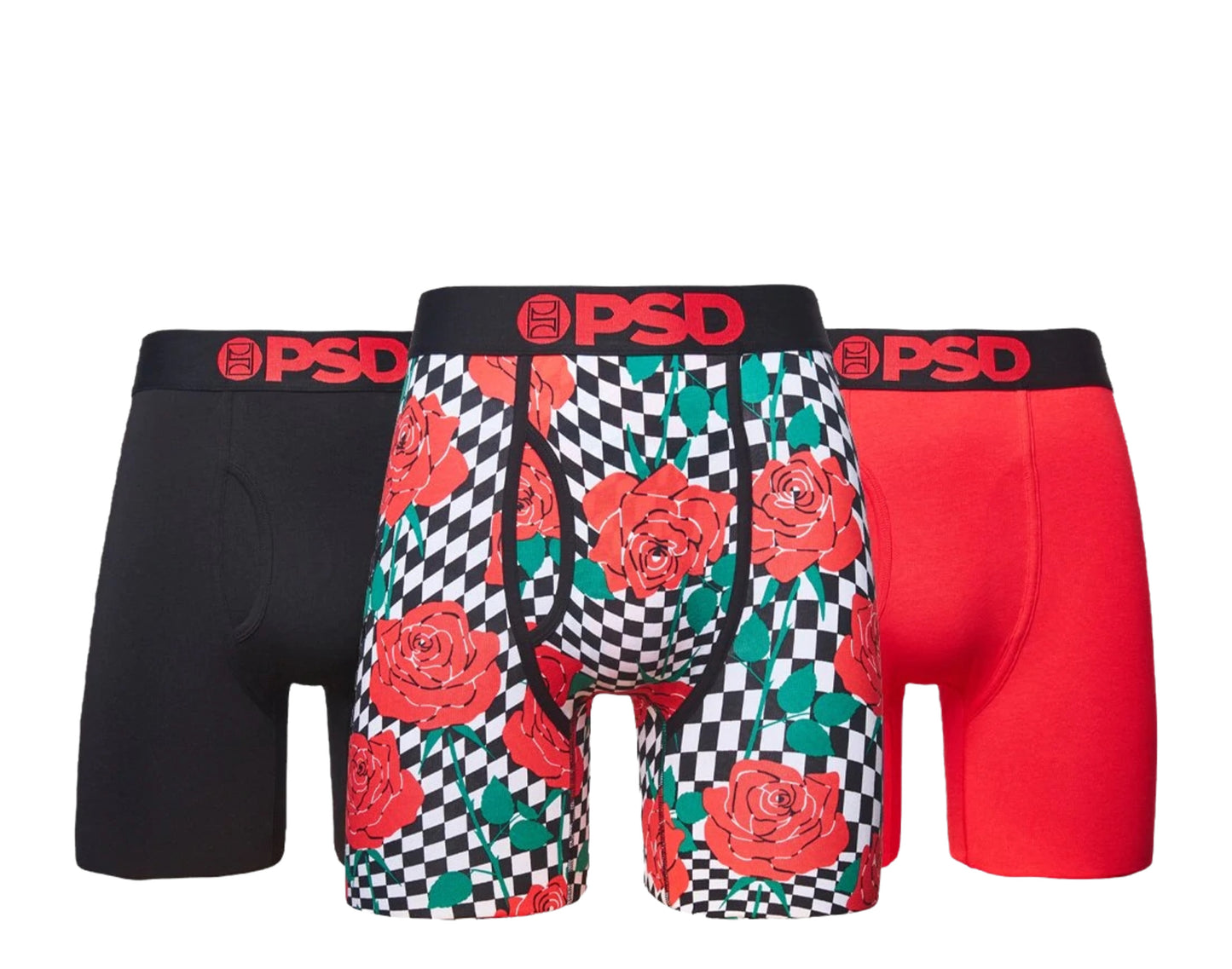 PSD Floral Model 3-Pack Boxer Briefs Men's Underwear