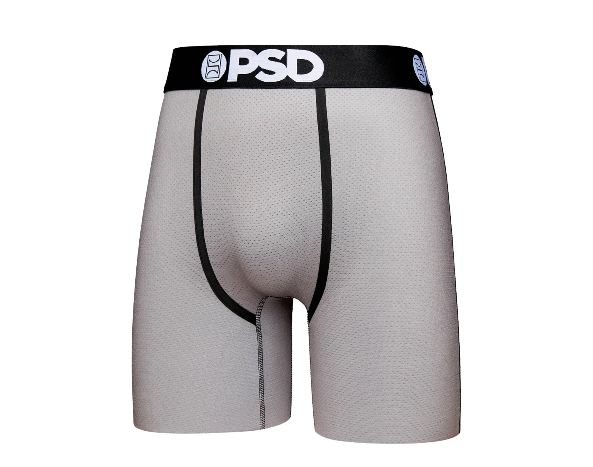 PSD Men's Solids Blk 3-Pack Boxer Briefs, Black, XXL