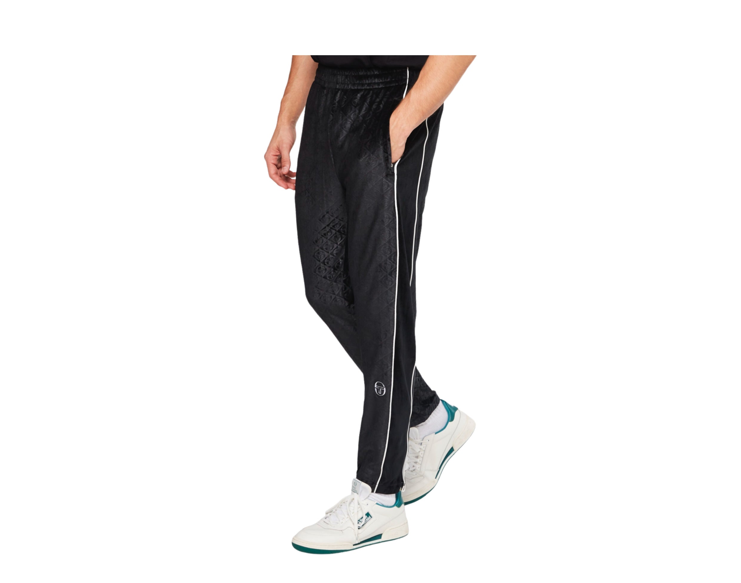 Sergio Tacchini Debossed Velour Track Pants