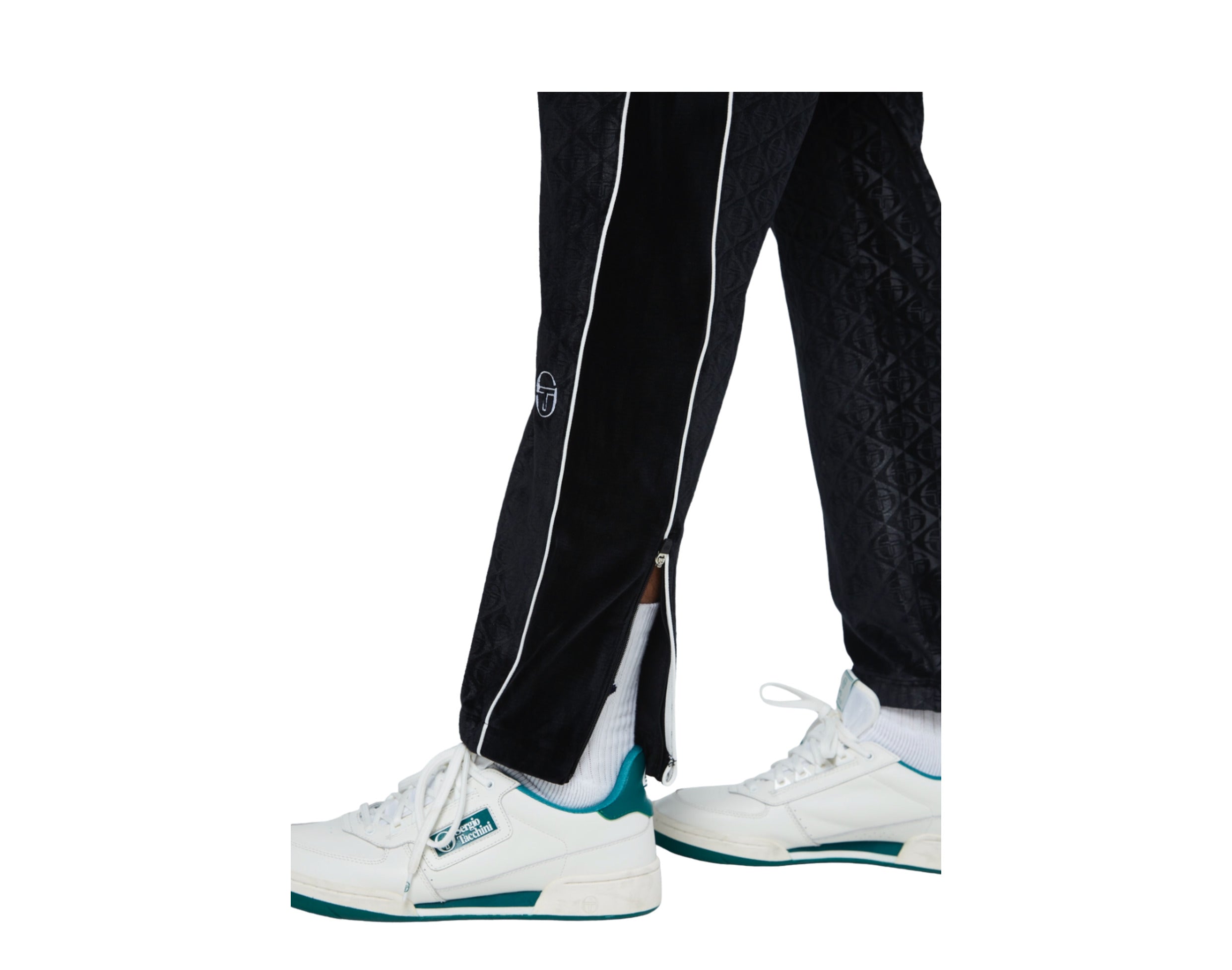 Sergio Tacchini Debossed Velour Track Pants