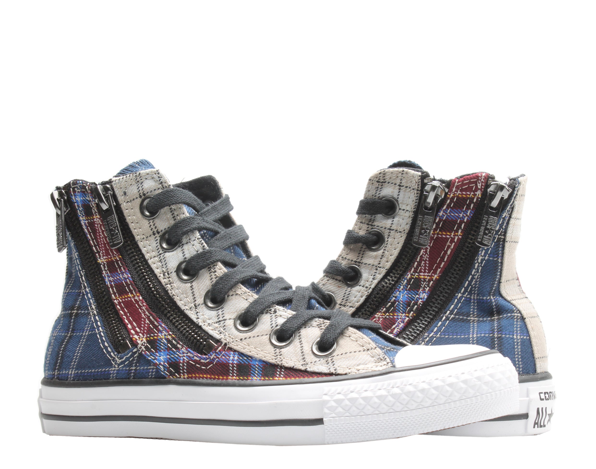 Converse Chuck Taylor All Star Dual Zip Hi Plaid Women's Sneakers