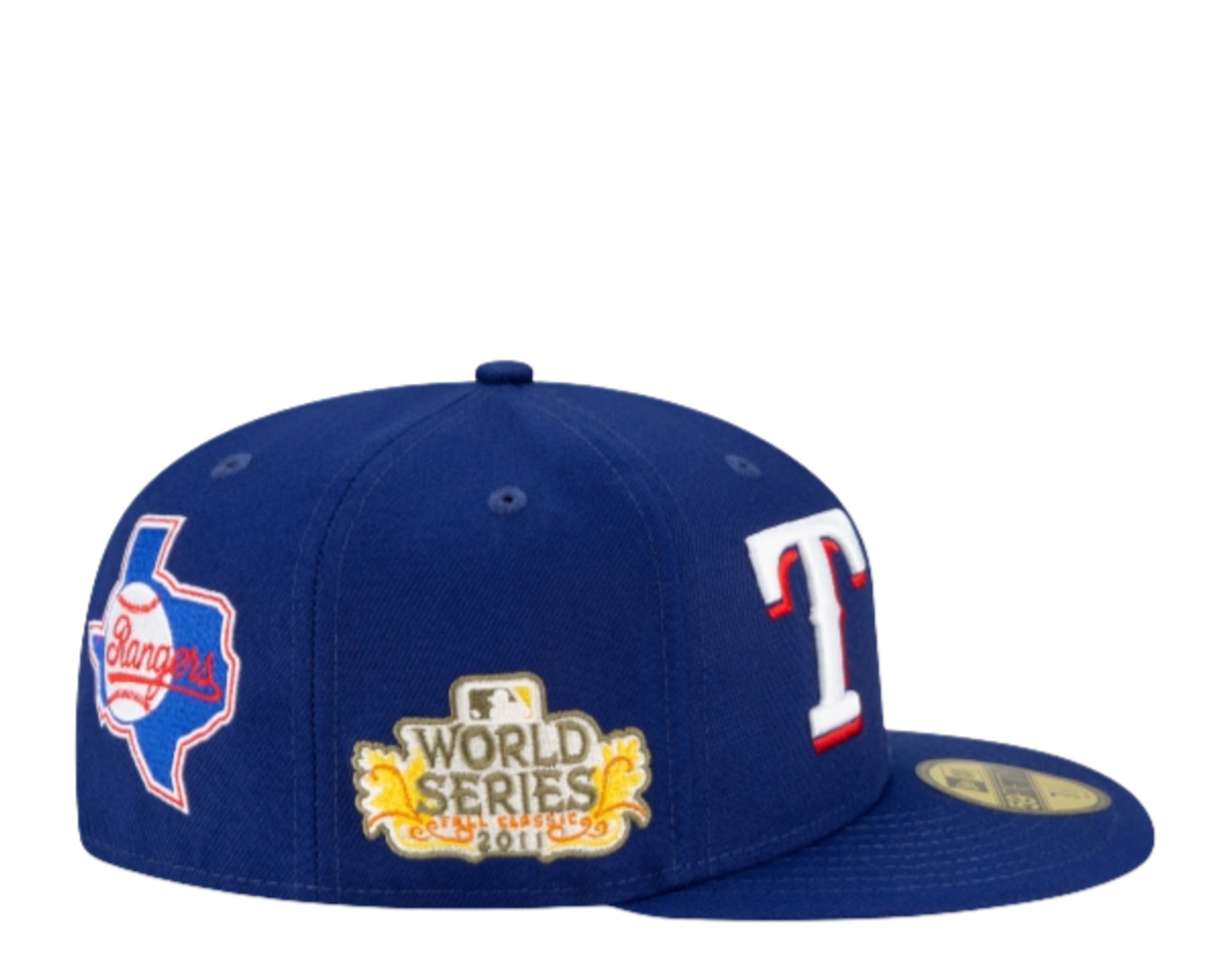 New Era 59Fifty MLB Texas Rangers Patch Pride Fitted Hat