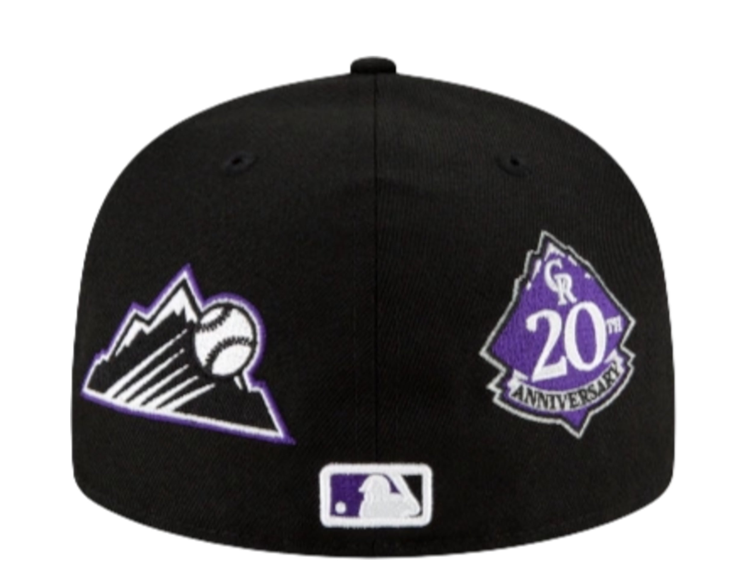 New Era 59FIFTY Silky Colorado Rockies 20th Anniversary Patch Hat - Black Black / 7 5/8