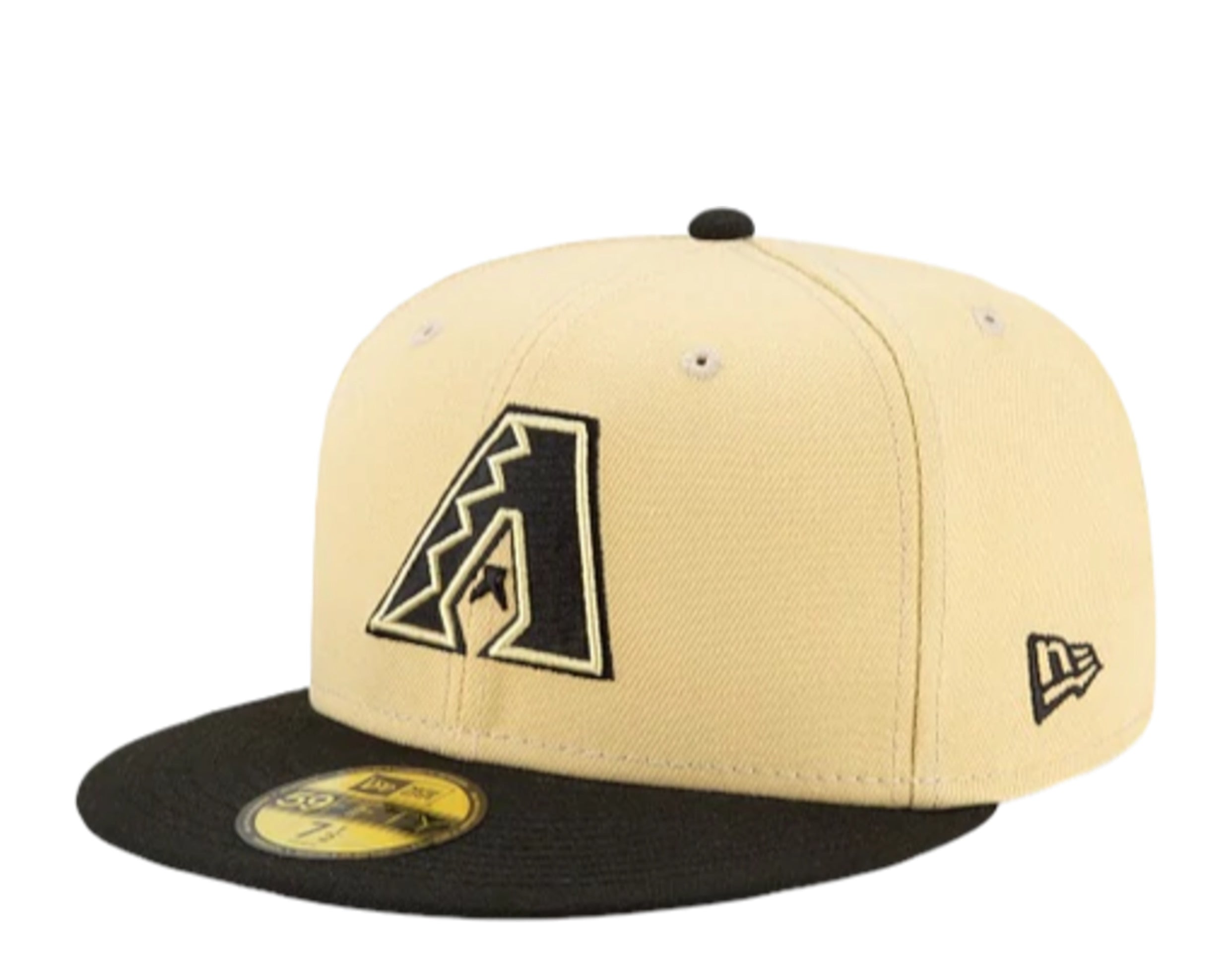 Men's New Era Cream Arizona Diamondbacks Chrome Evergreen 59FIFTY Fitted Hat