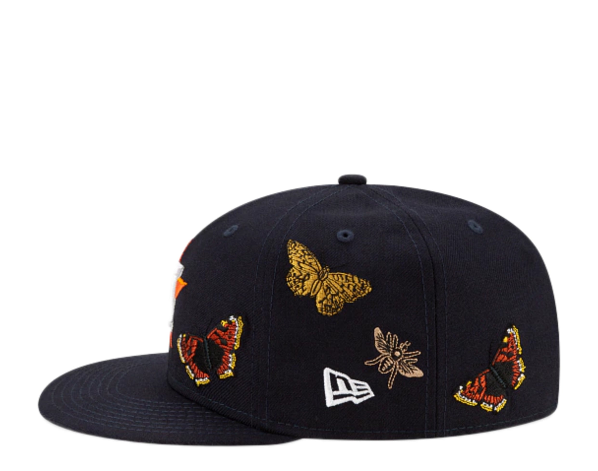 New Era x FELT x MLB 59Fifty Houston Astros Butterfly Garden Fitted Hat W/ Grey Undervisor