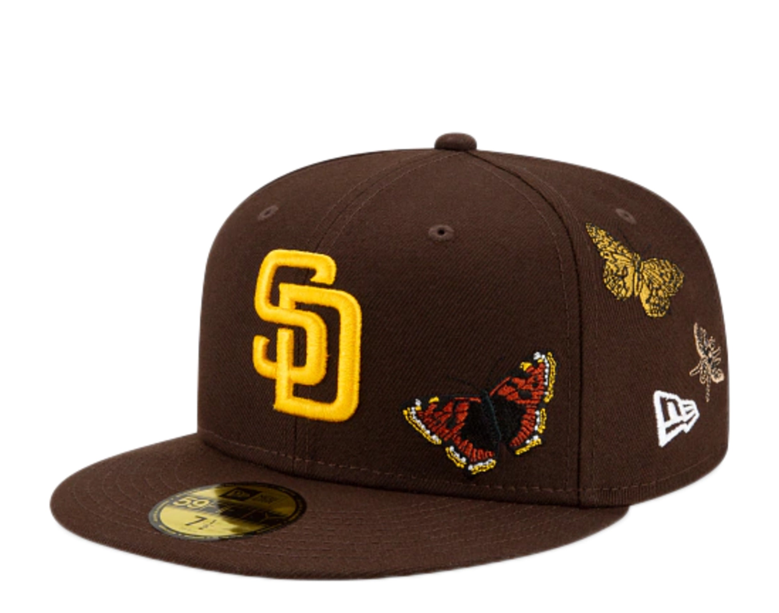 New Era x FELT x MLB 59Fifty San Diego Padres Butterfly Garden Fitted Hat W/ Grey Undervisor