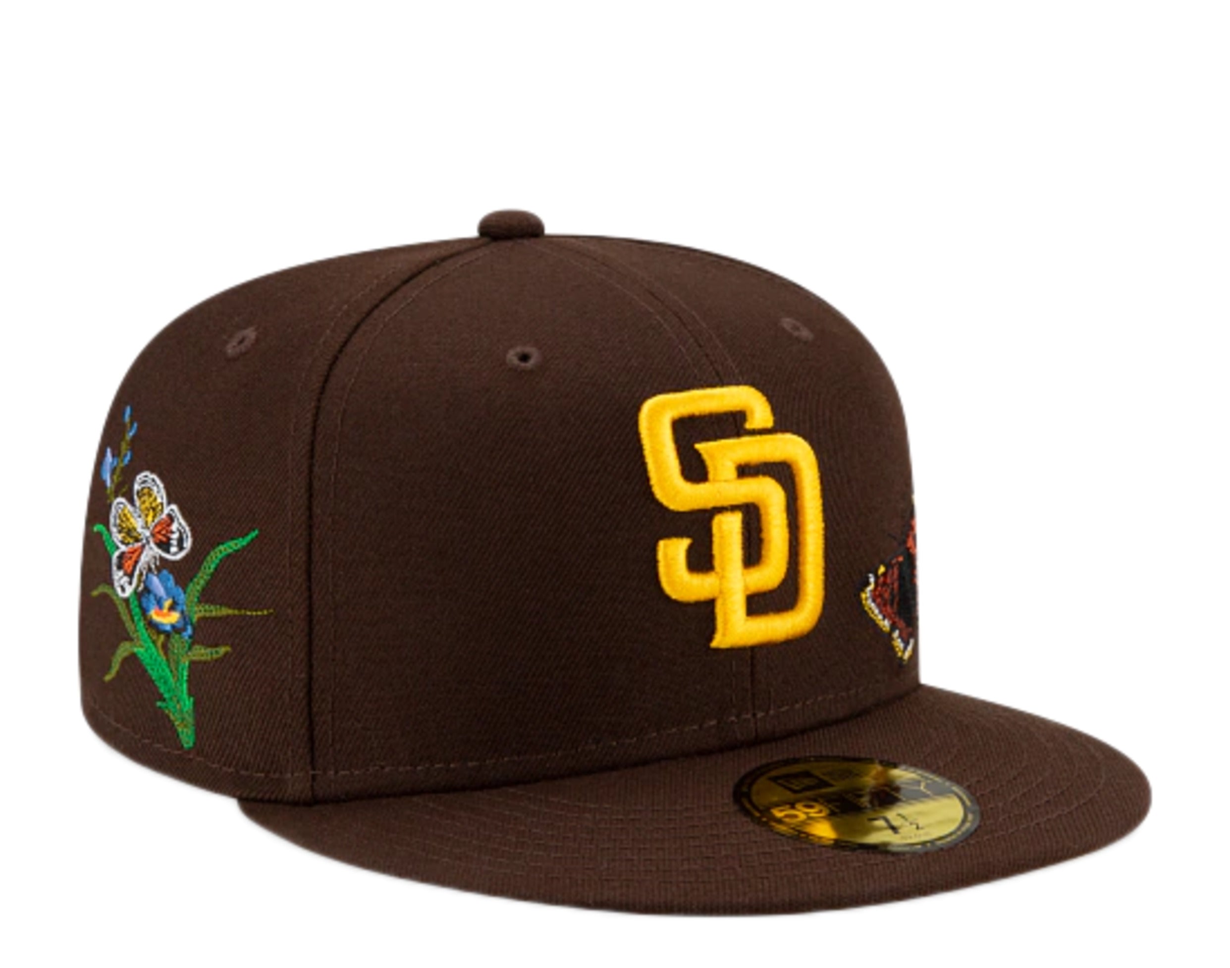 New Era x FELT x MLB 59Fifty San Diego Padres Butterfly Garden Fitted Hat W/ Grey Undervisor