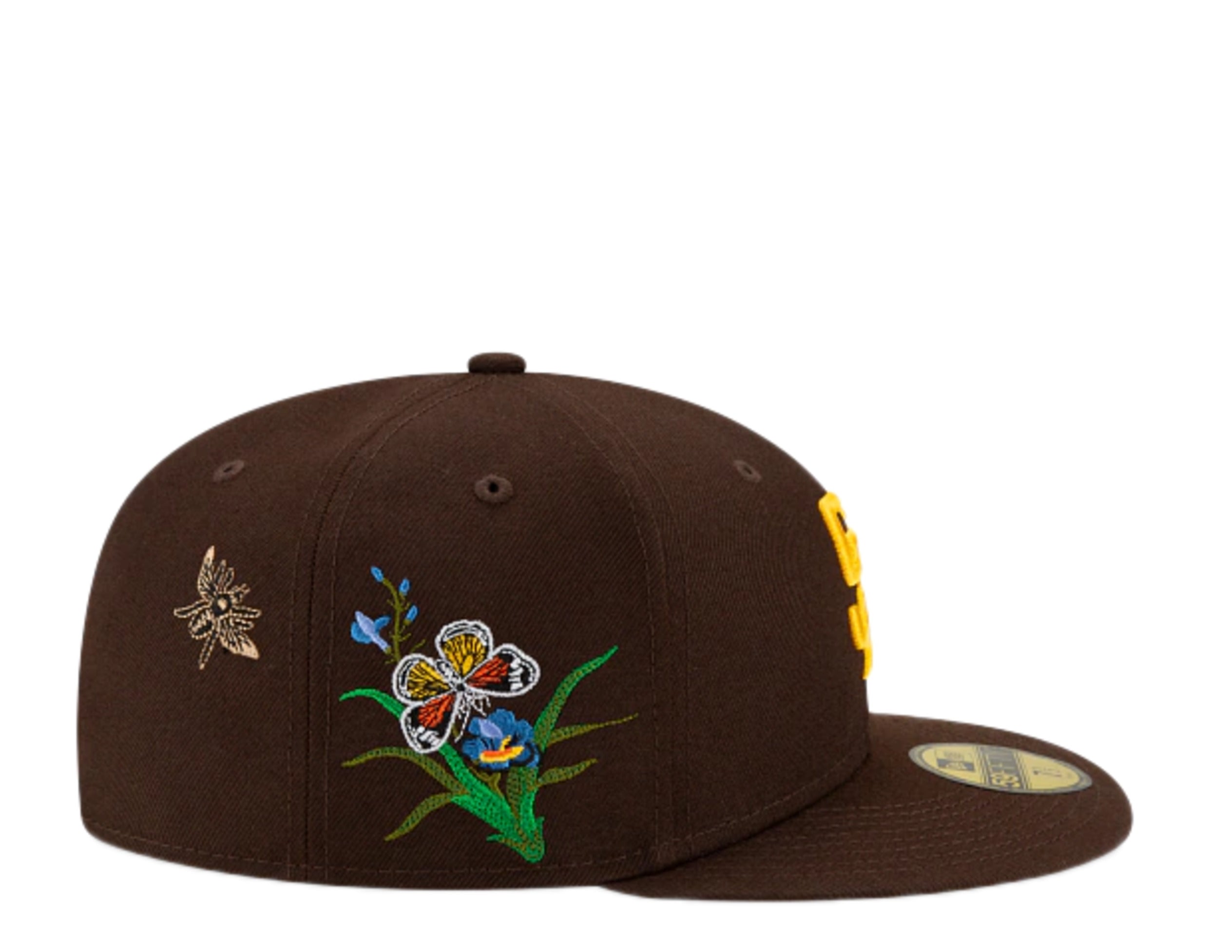 New Era x FELT x MLB 59Fifty San Diego Padres Butterfly Garden Fitted Hat  W/ Grey Undervisor