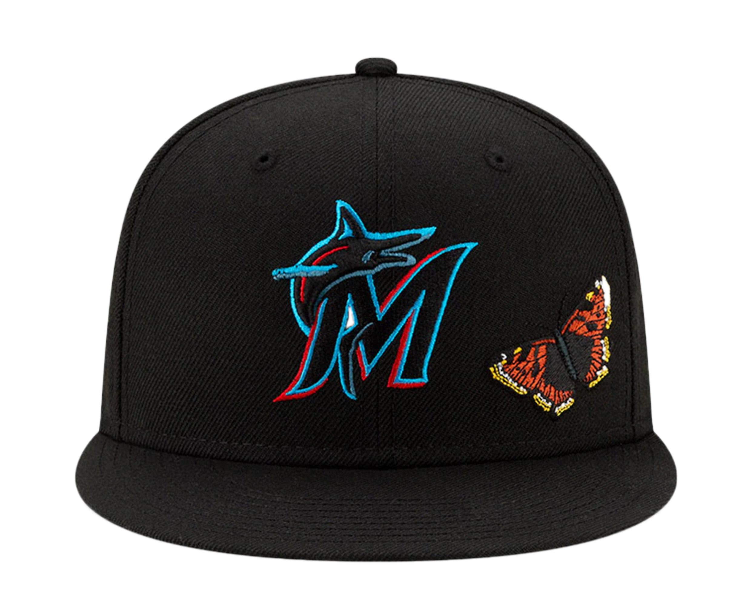 New Era x FELT x MLB 59Fifty Florida Marlins Butterfly Garden Fitted Hat W/ Grey Undervisor