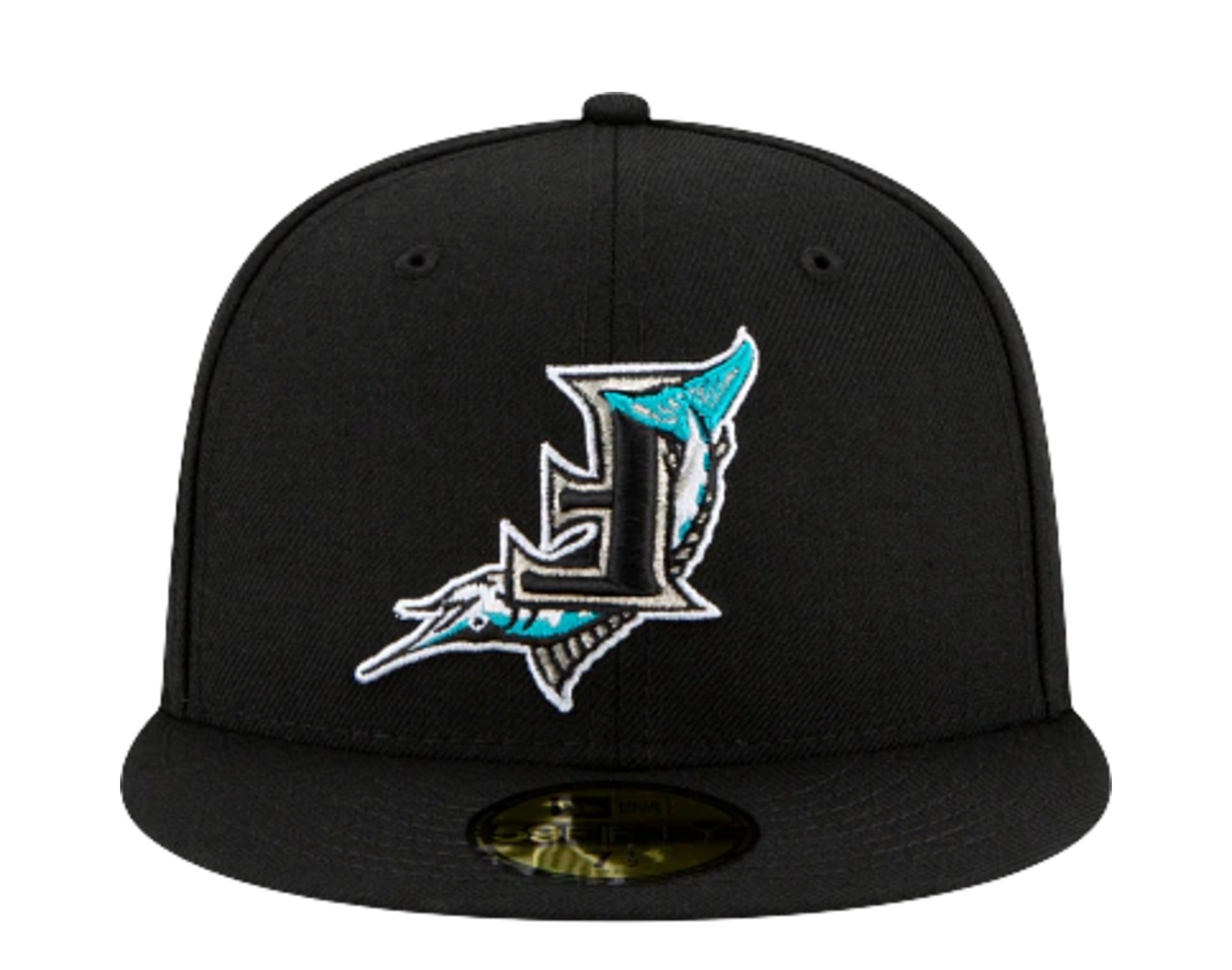 New Era 59Fifty MLB Florida Marlins Upside Down Logo Fitted Hat