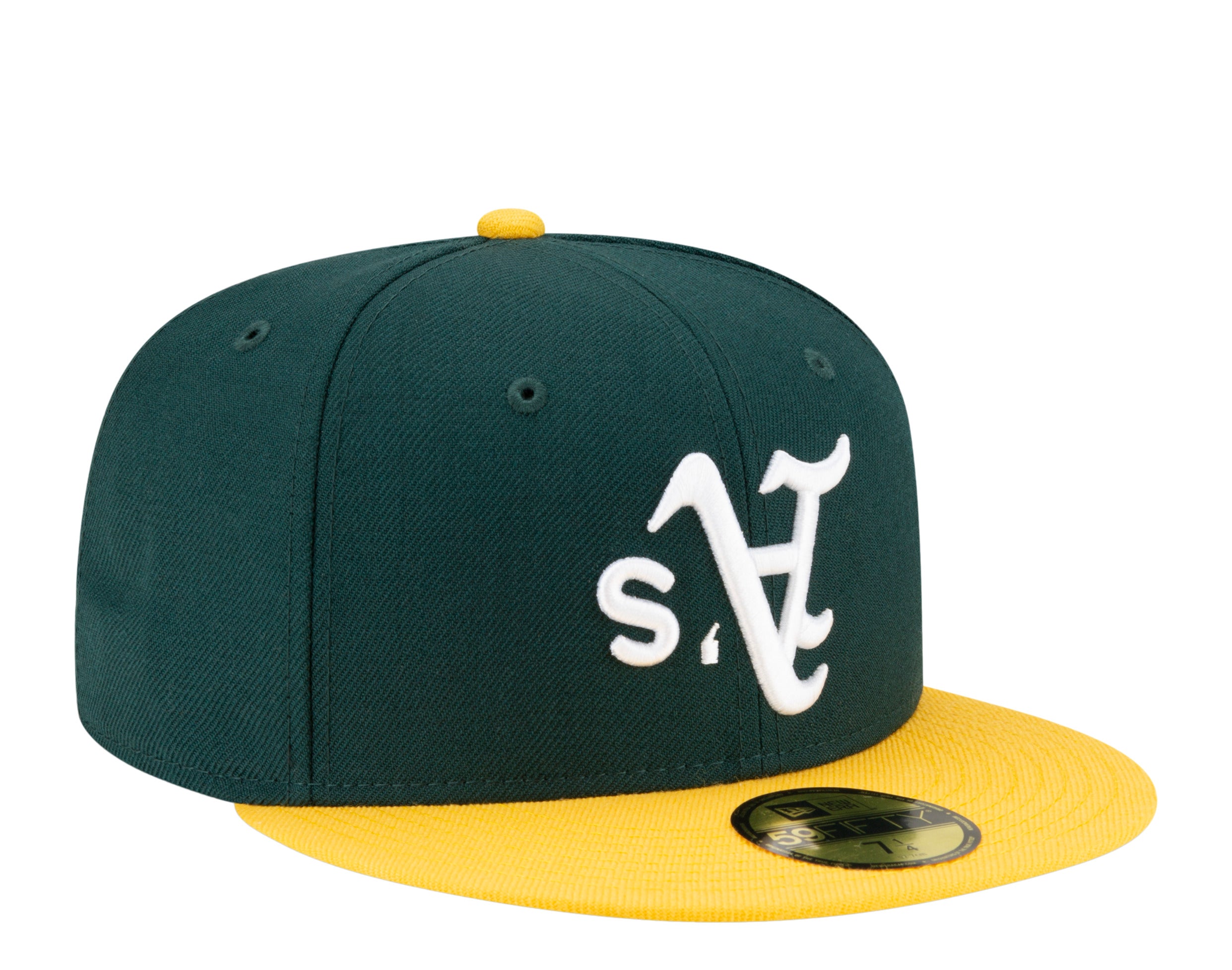 New Era 59Fifty MLB Oakland Athletics Upside Down Logo Fitted Hat